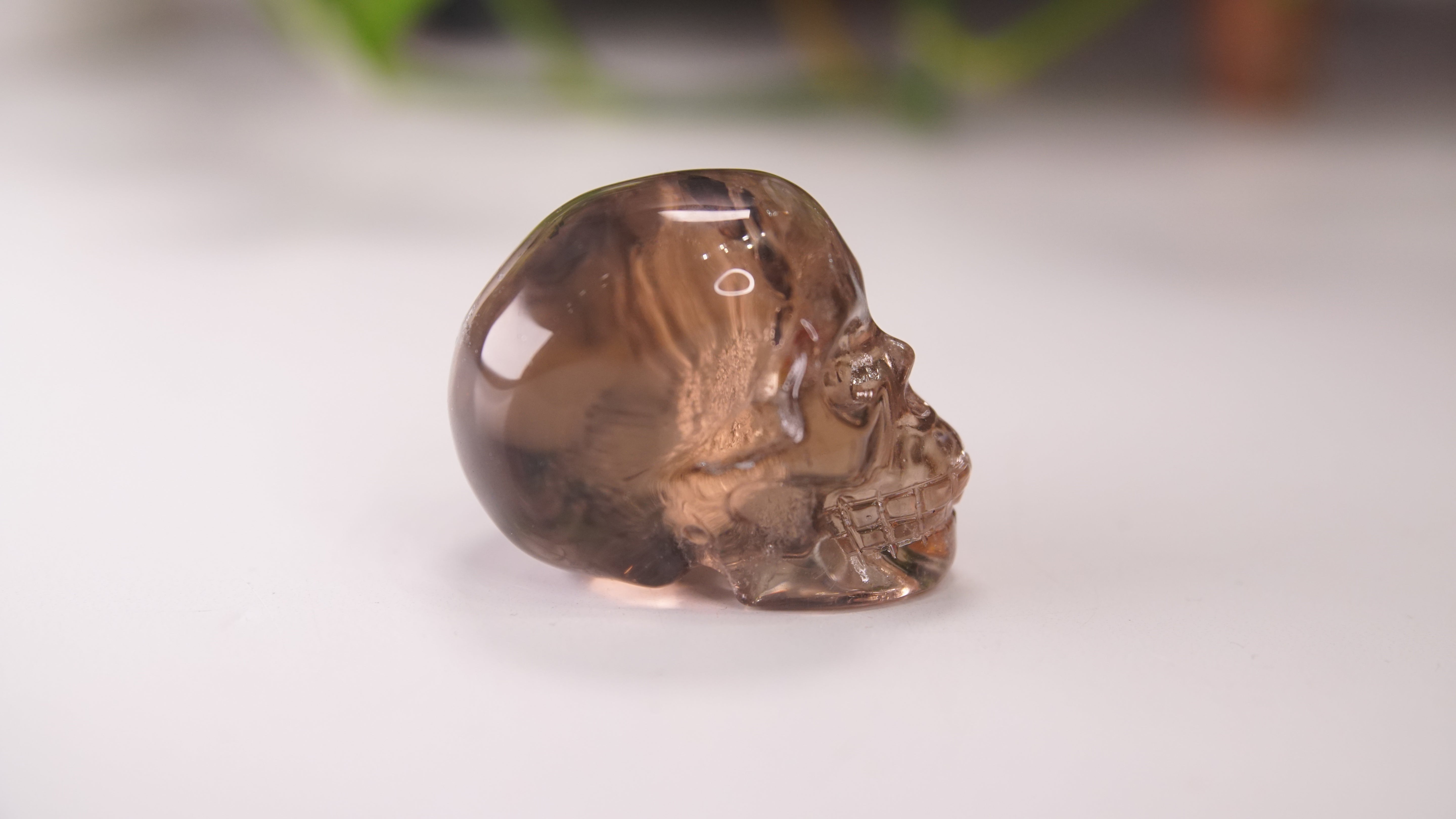 High Quality Smoky Quartz With Inclusions Crystal Carving