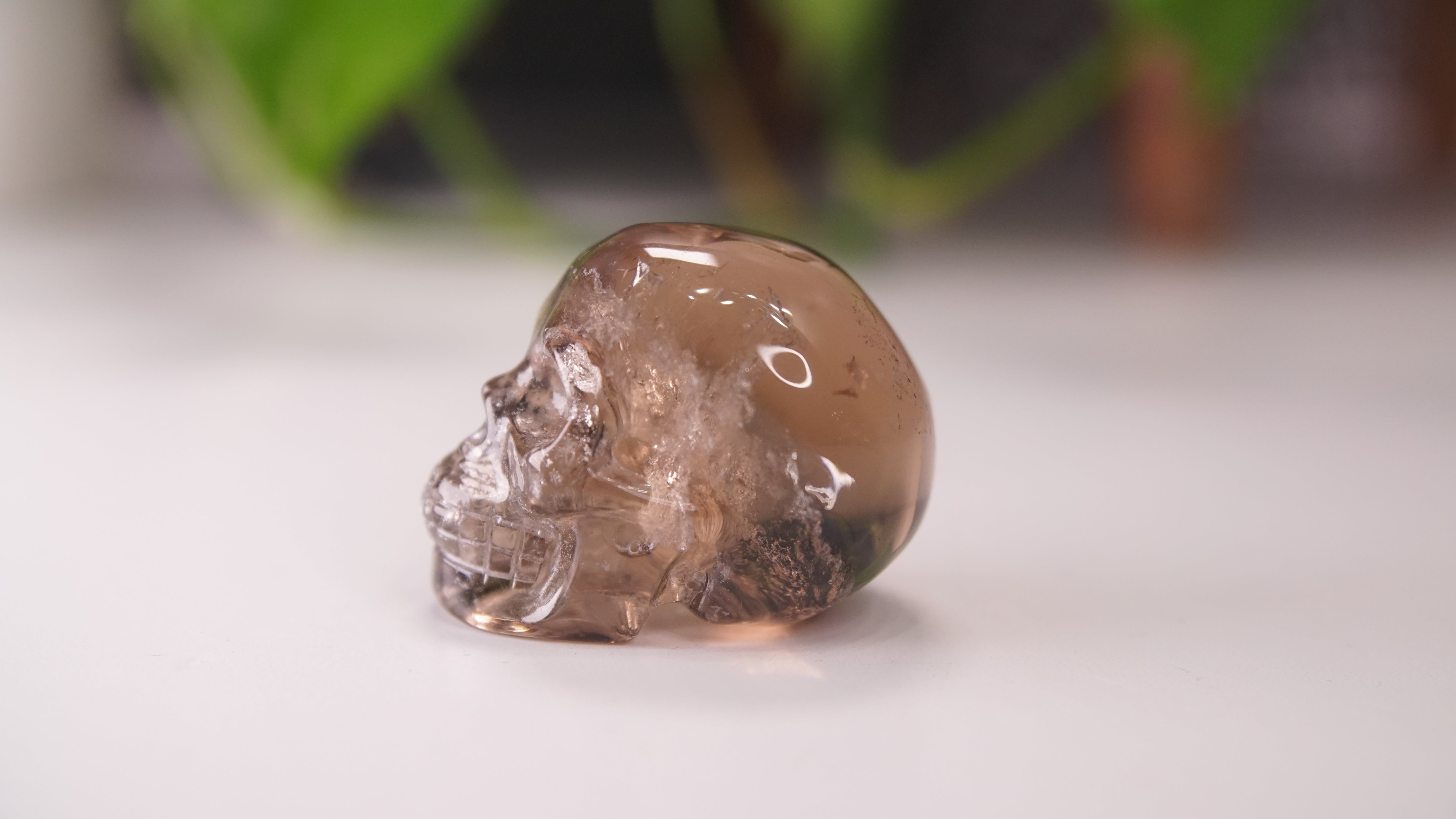High Quality Smoky Quartz With Inclusions Crystal Carving
