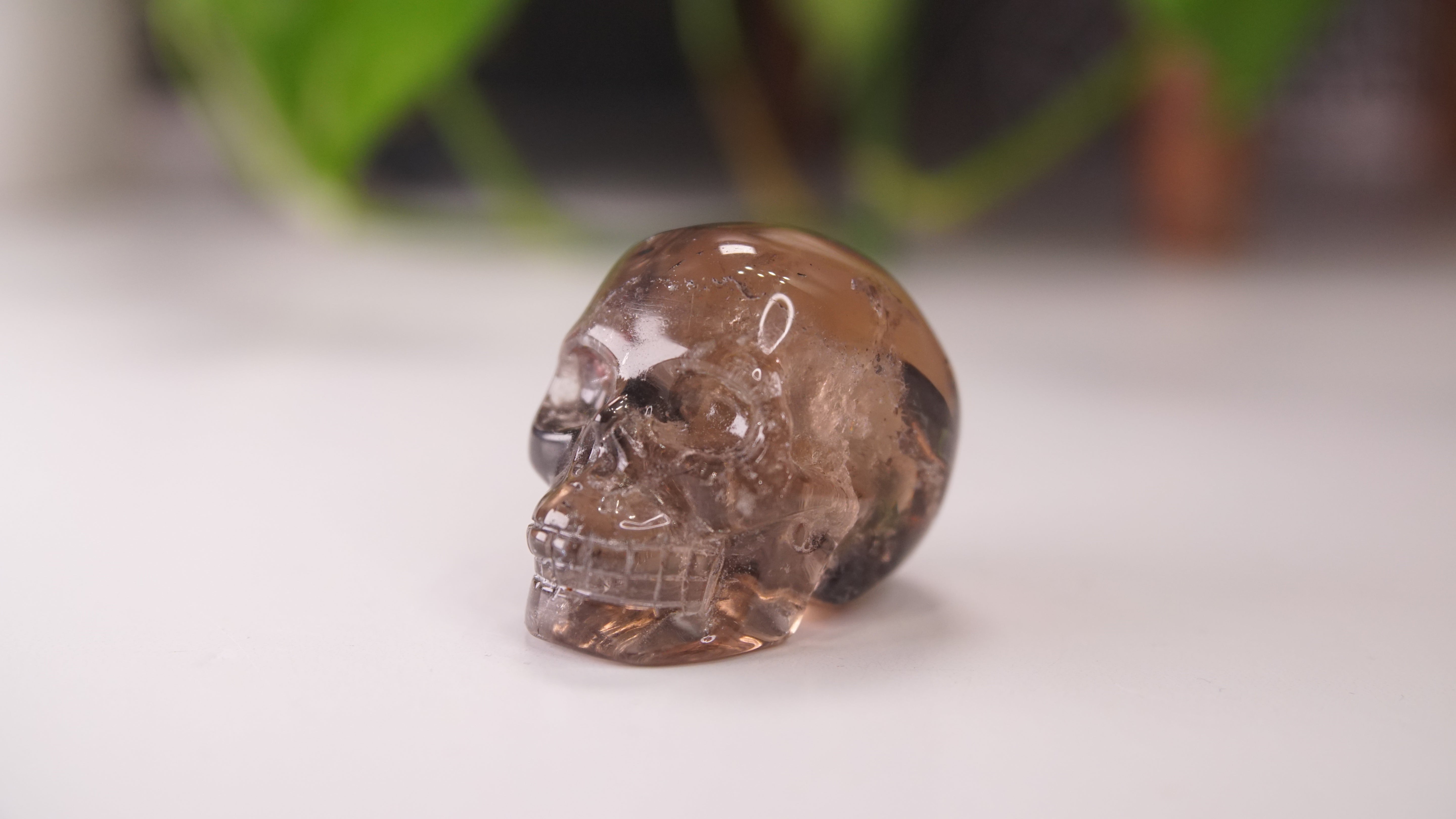 High Quality Smoky Quartz With Inclusions Crystal Carving