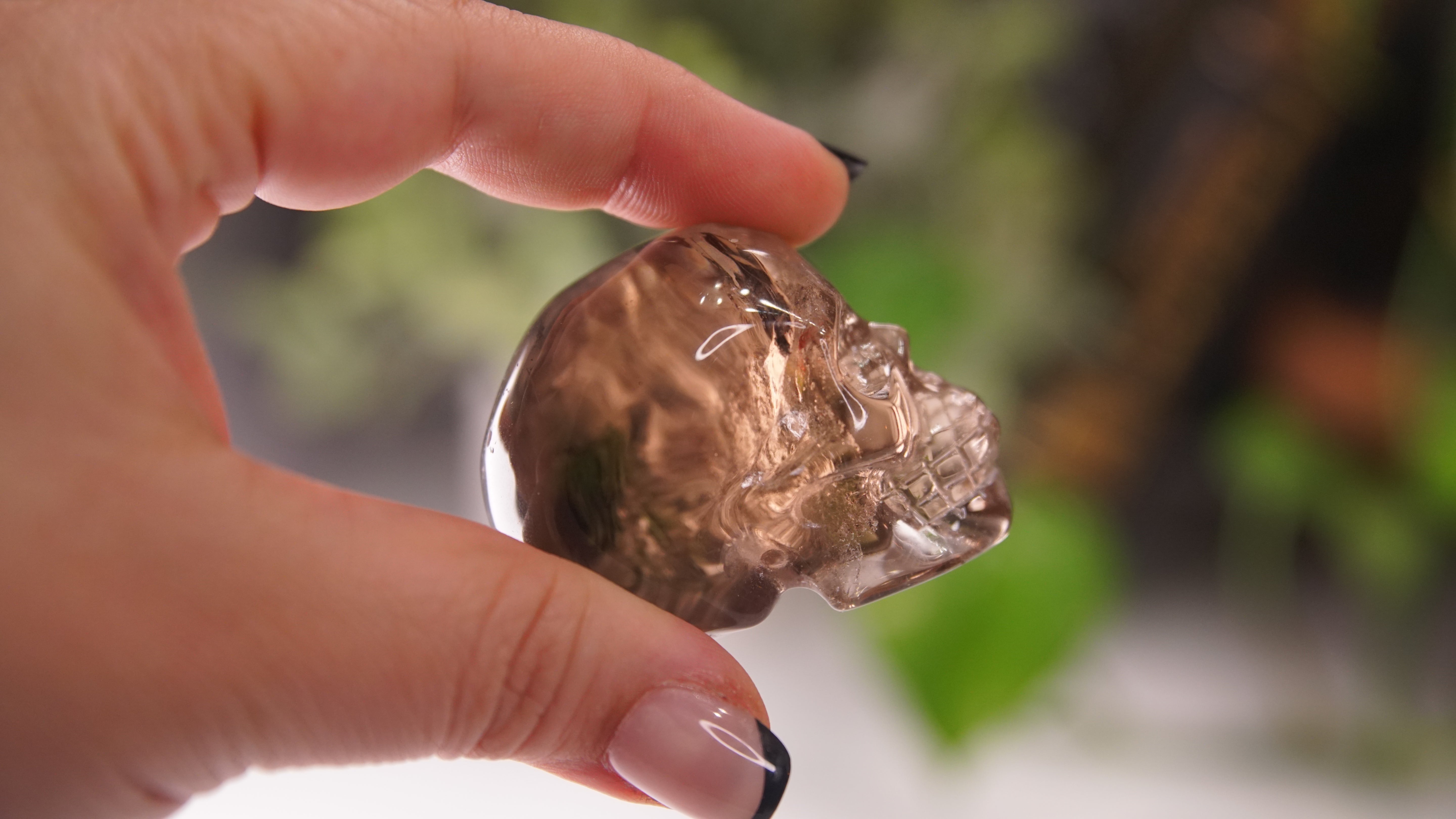 High Quality Smoky Quartz With Inclusions Crystal Carving