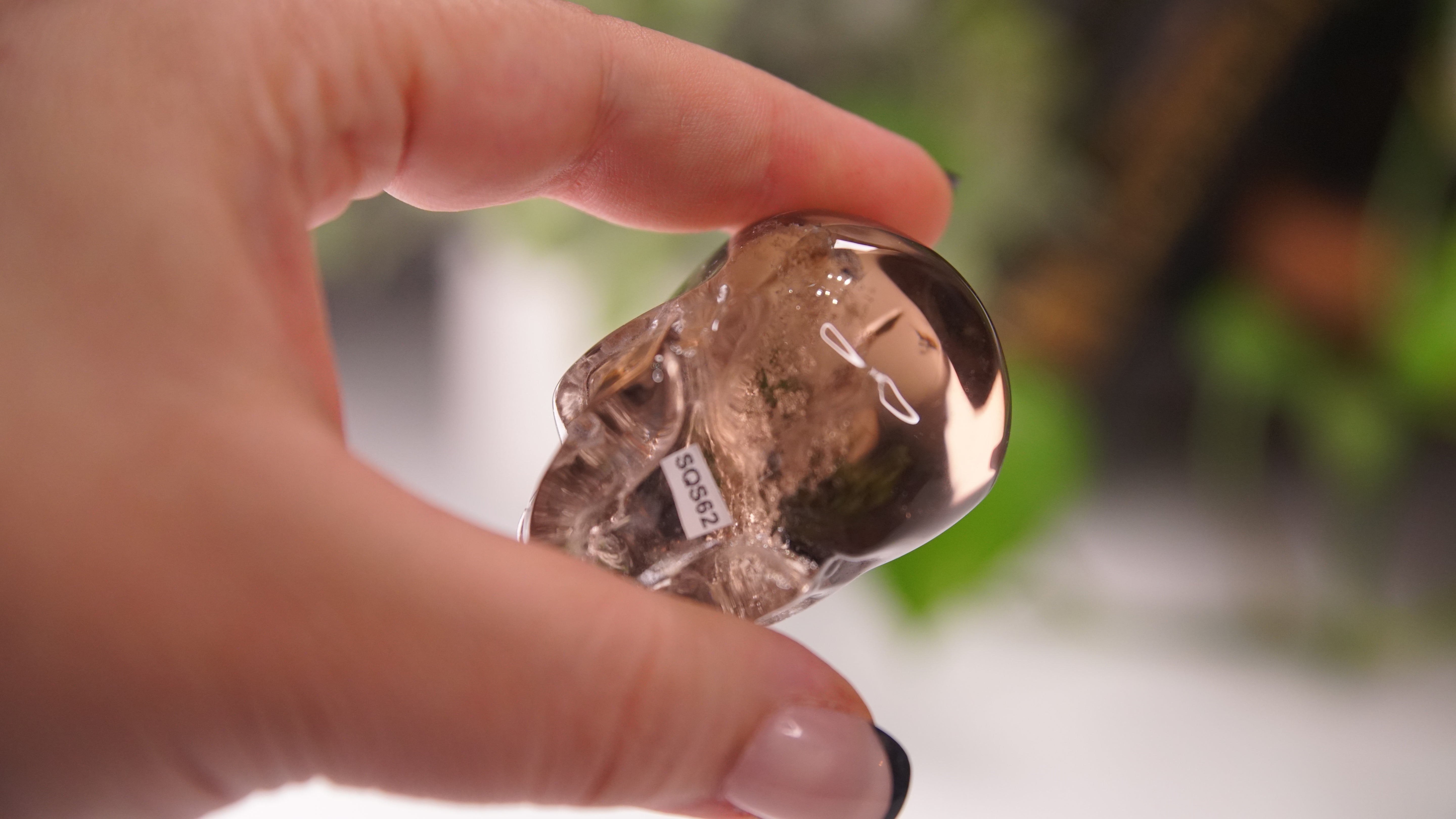 High Quality Smoky Quartz With Inclusions Crystal Carving