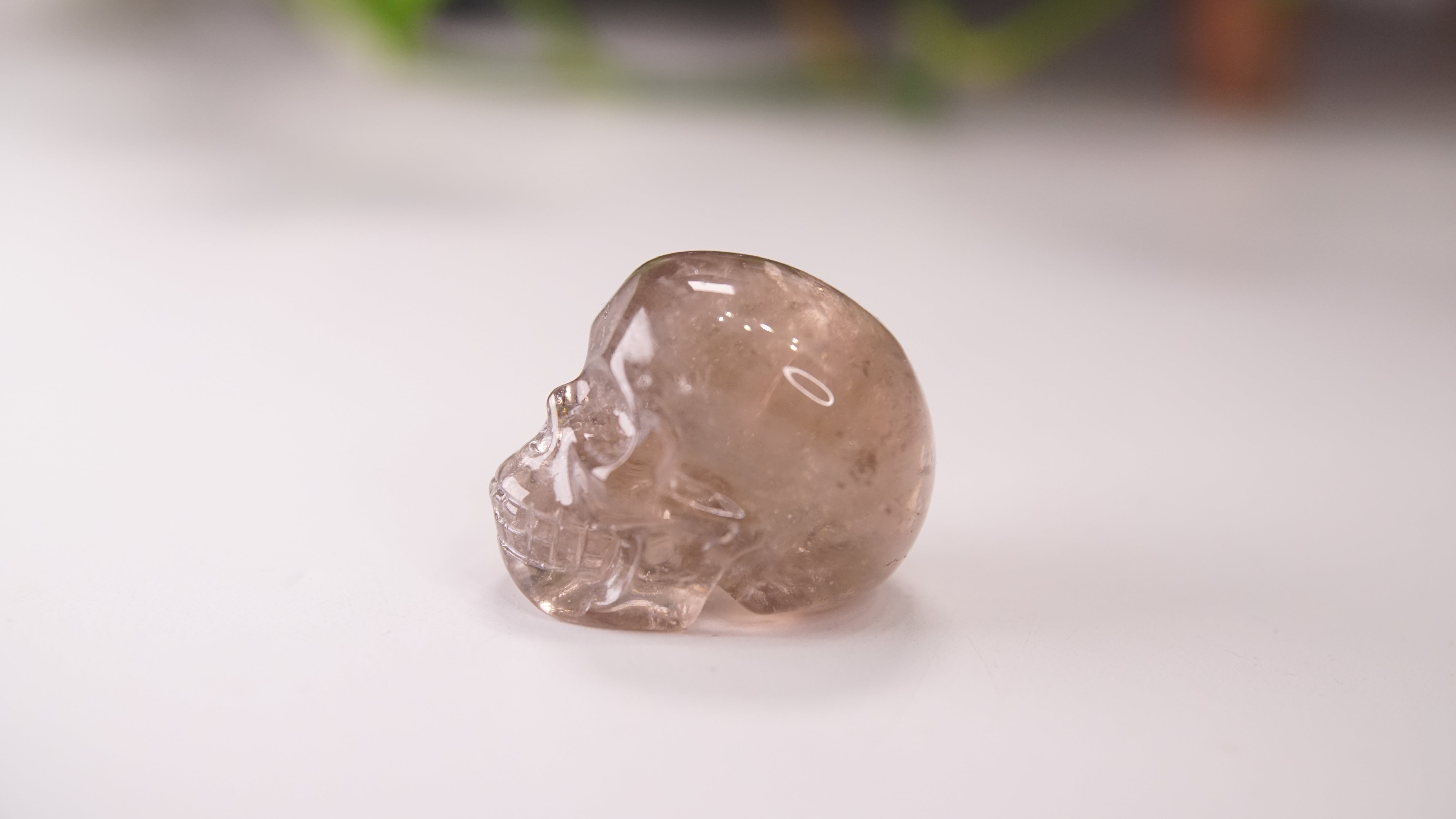 High Quality Smoky Quartz With Inclusions Crystal Carving