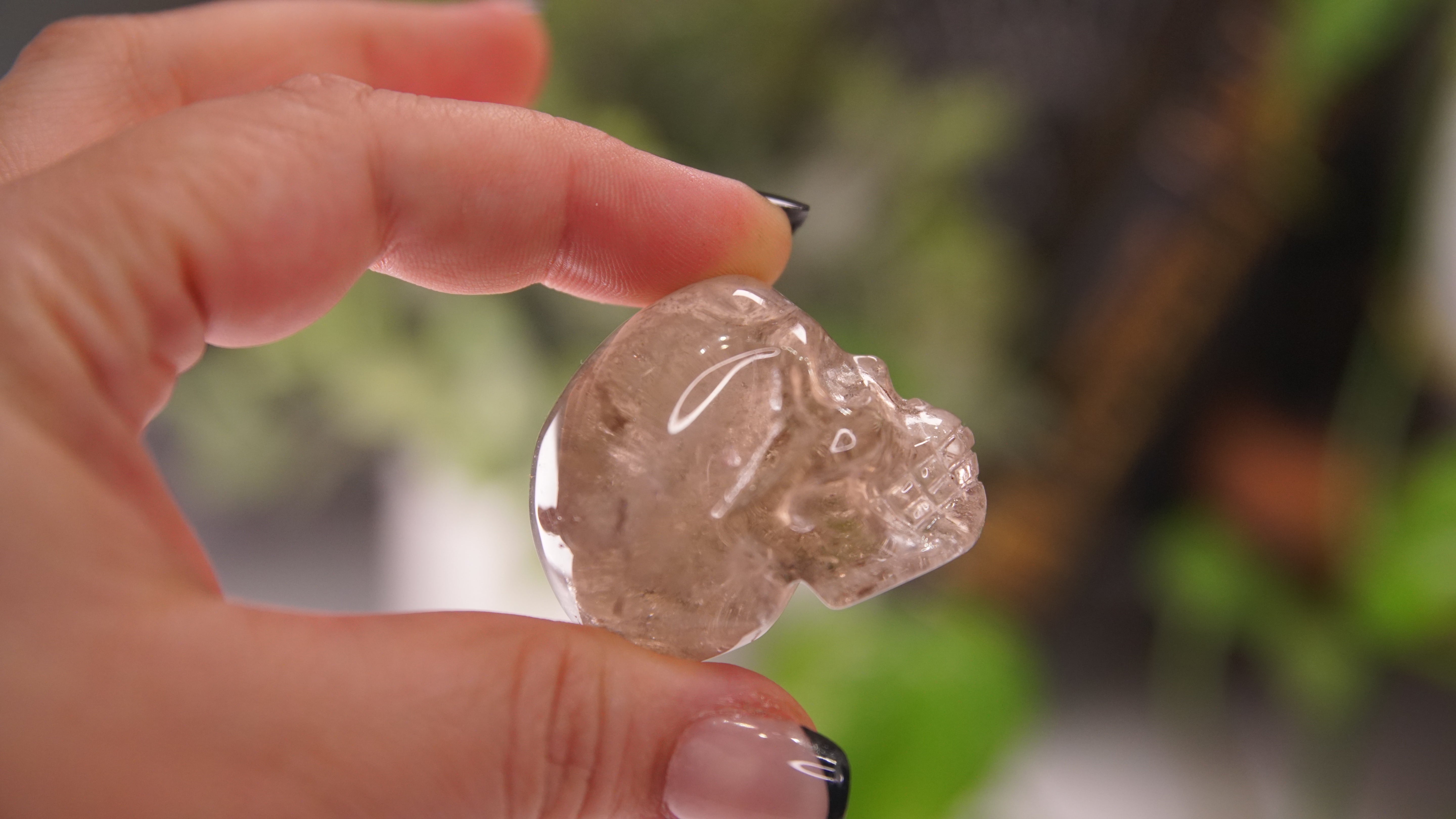 High Quality Smoky Quartz With Inclusions Crystal Carving