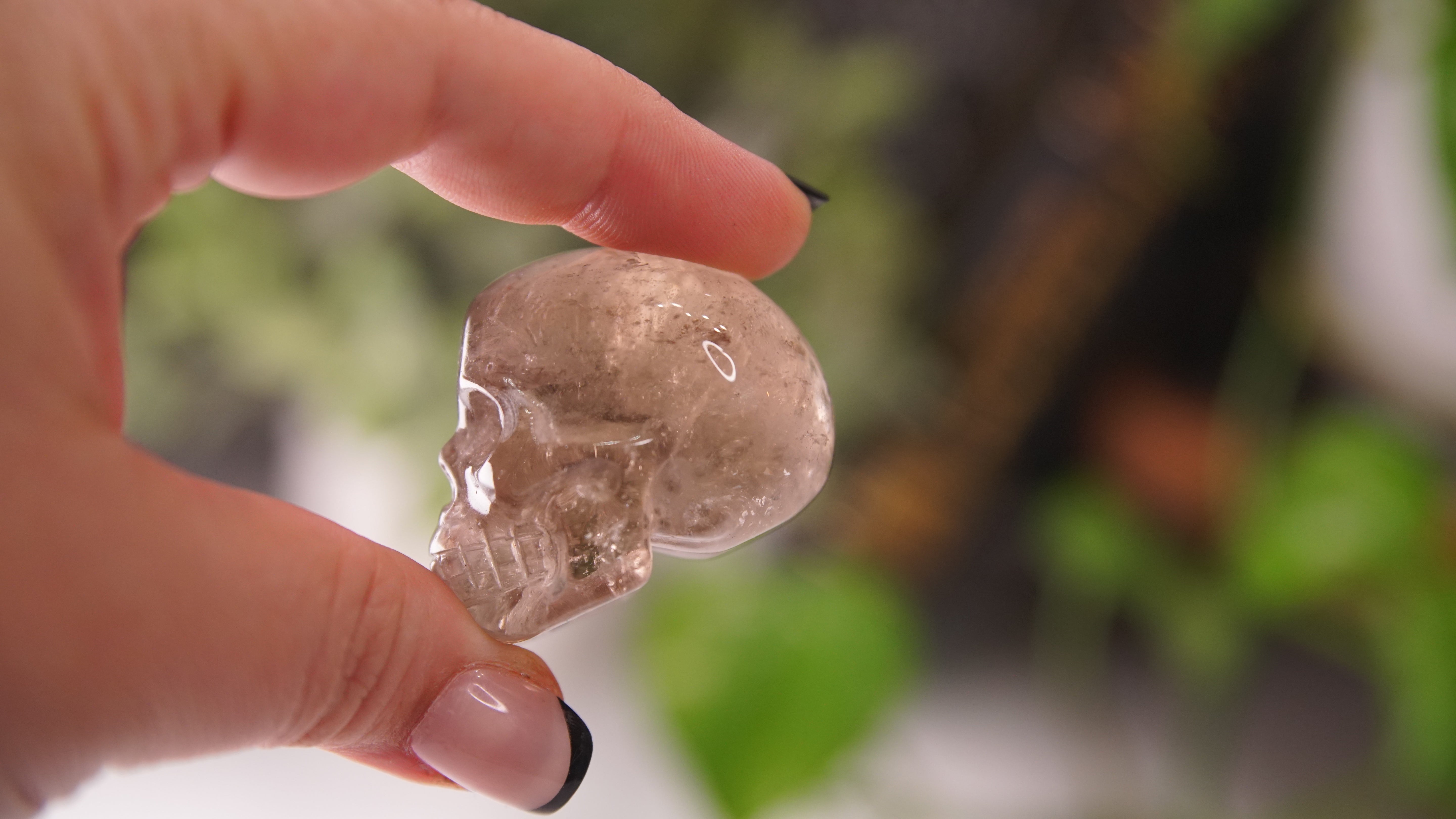 High Quality Smoky Quartz With Inclusions Crystal Carving