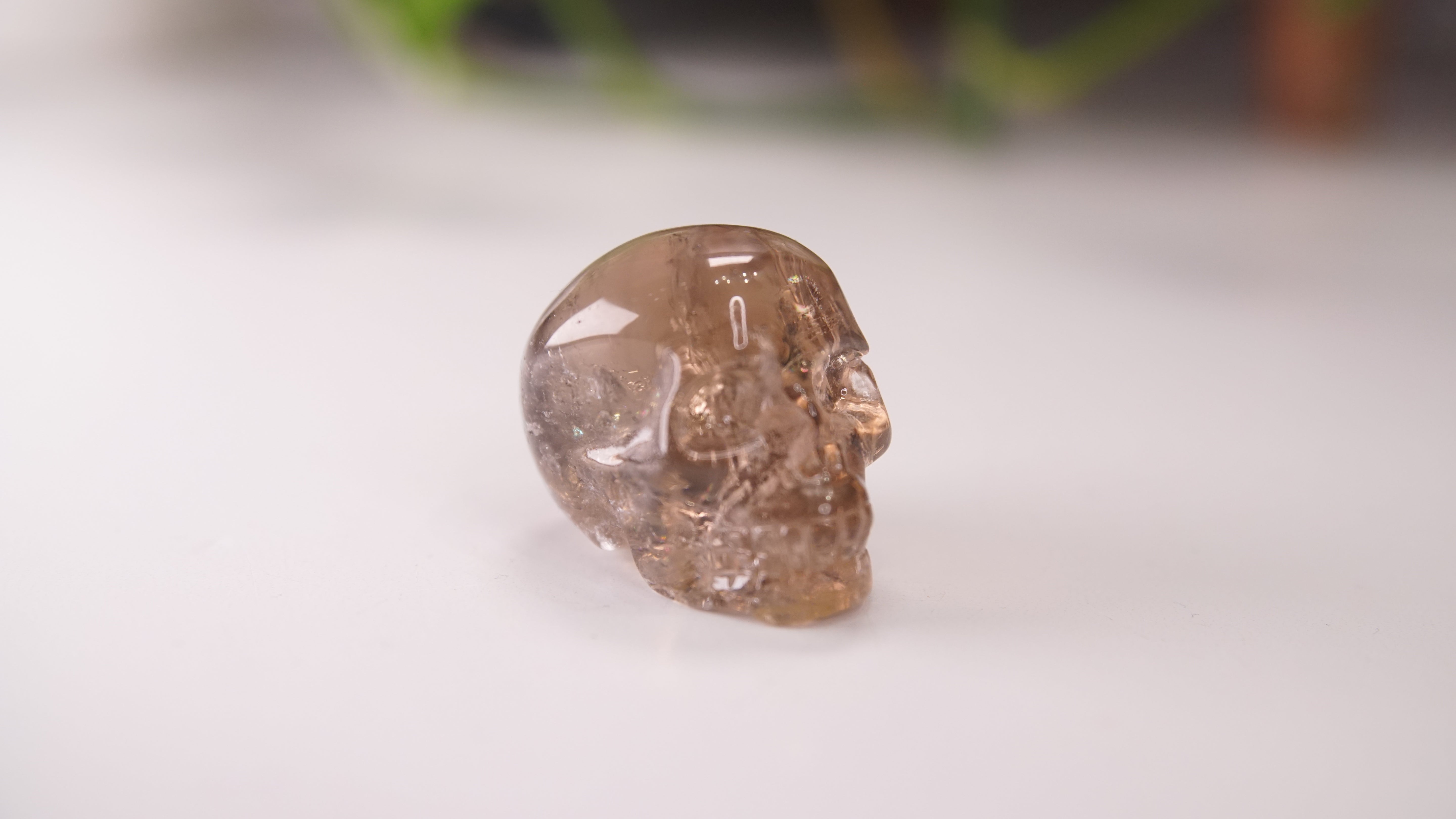 High Quality Smoky Quartz With Inclusions Crystal Carving
