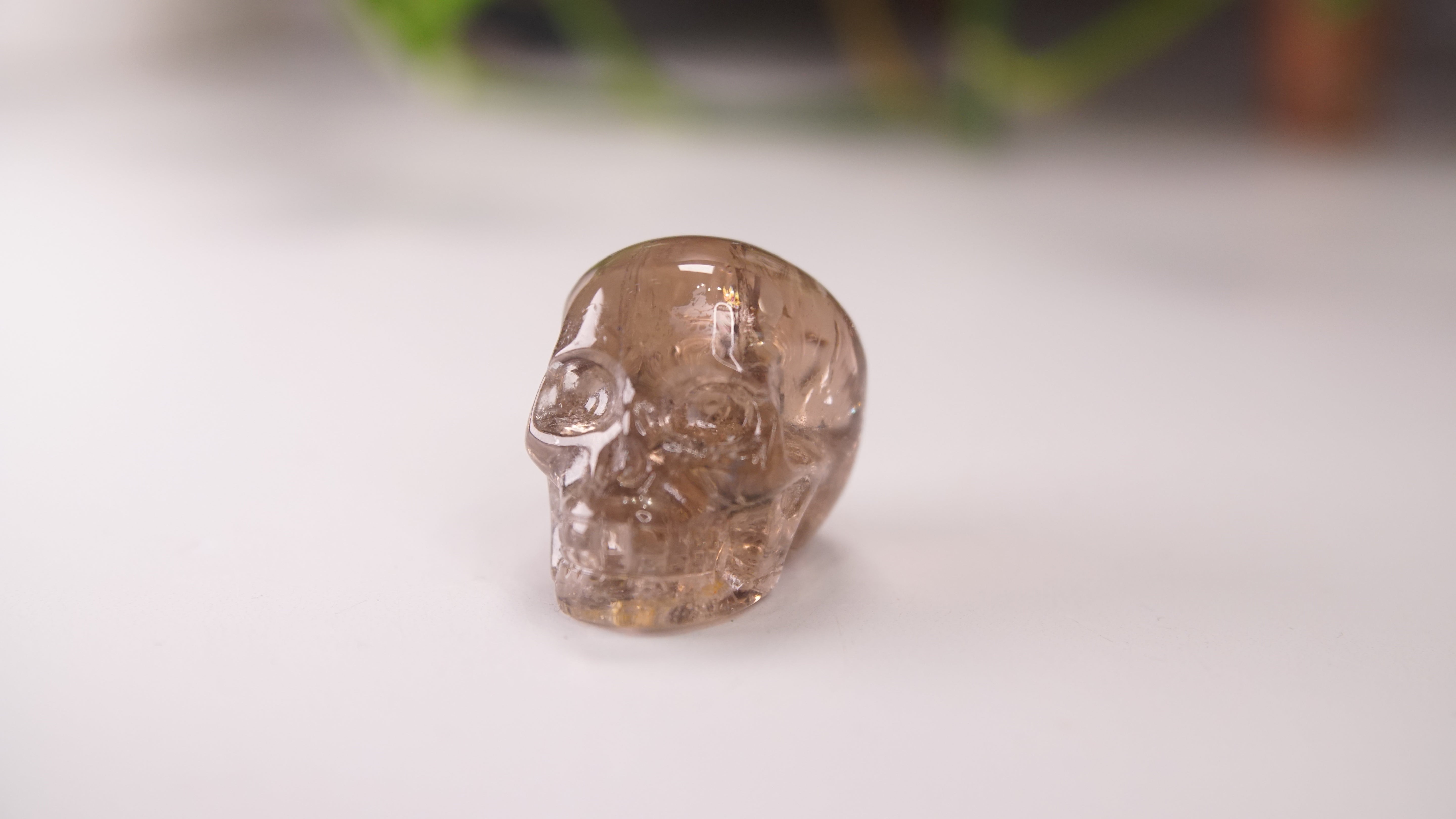 High Quality Smoky Quartz With Inclusions Crystal Carving