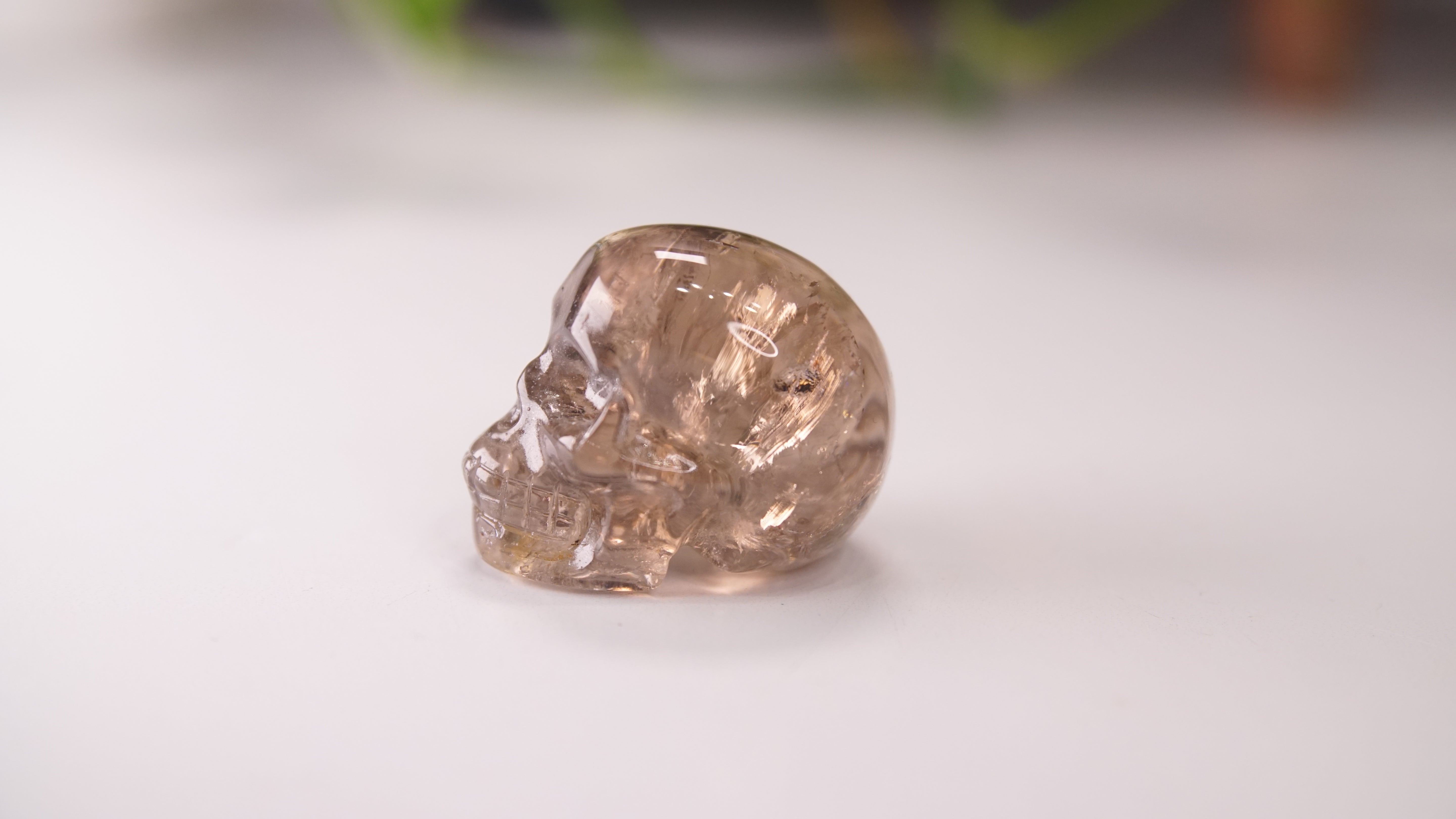 High Quality Smoky Quartz With Inclusions Crystal Carving