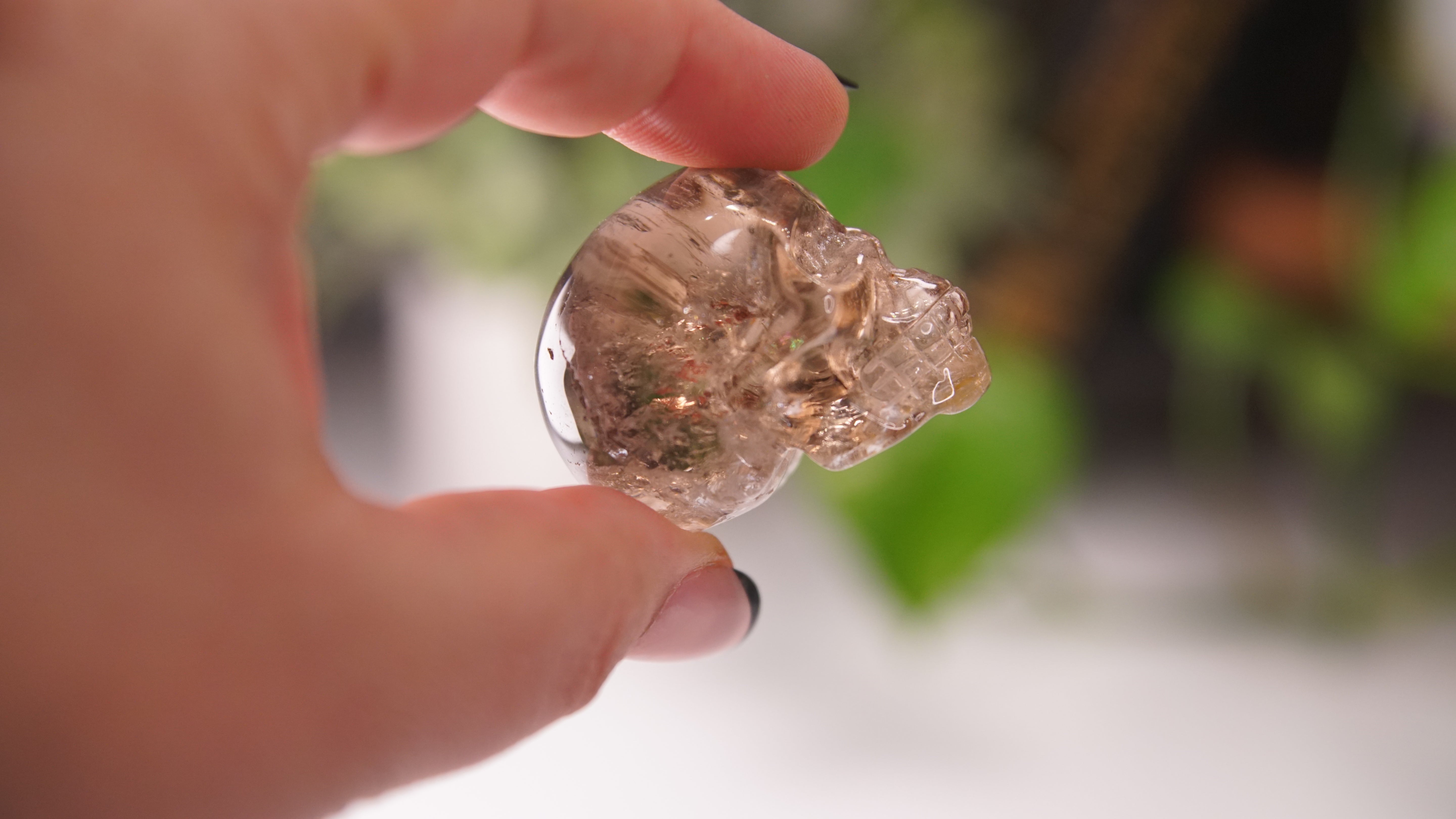 High Quality Smoky Quartz With Inclusions Crystal Carving