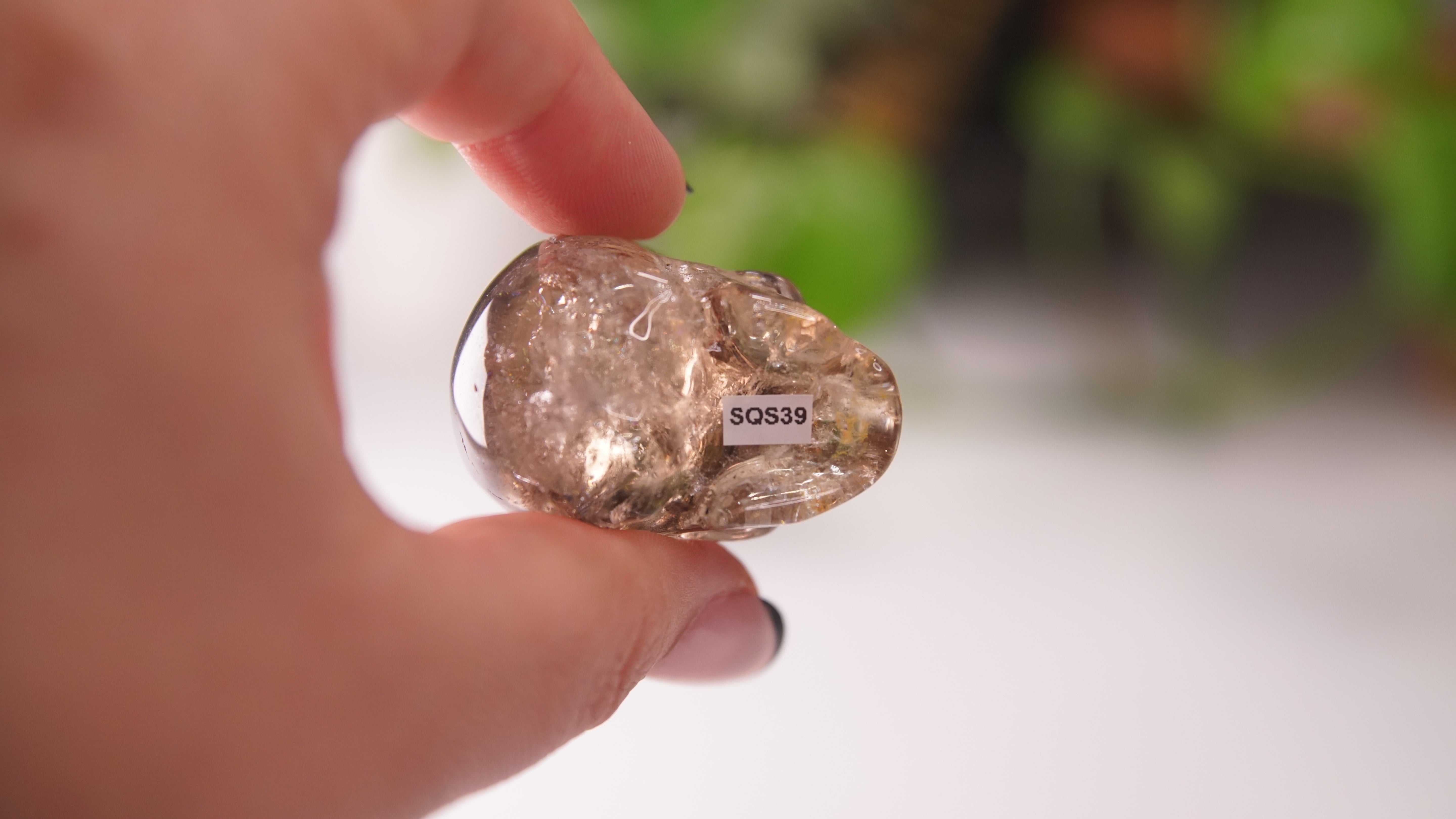 High Quality Smoky Quartz With Inclusions Crystal Carving