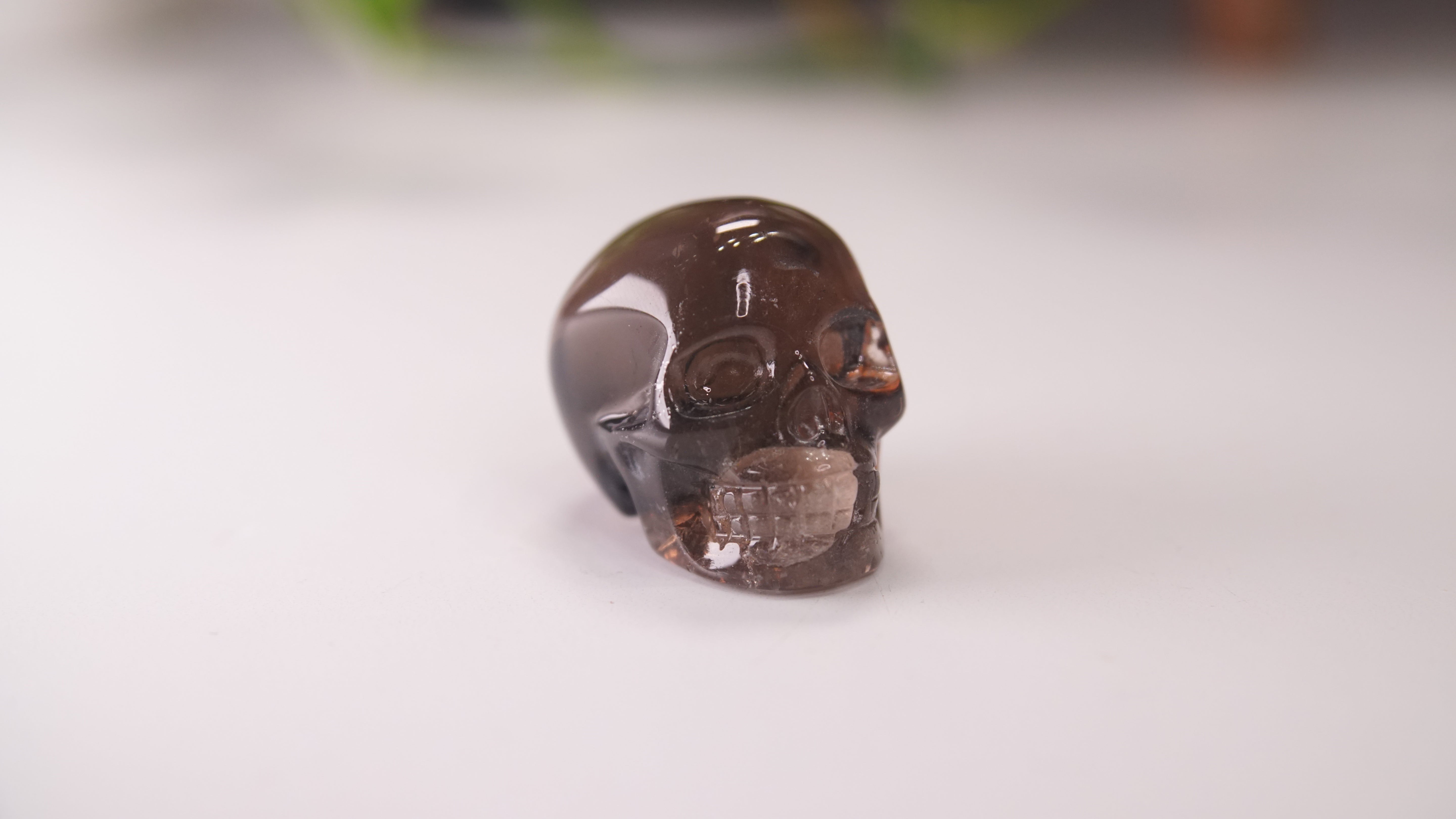 High Quality Smoky Quartz With Inclusions Crystal Carving