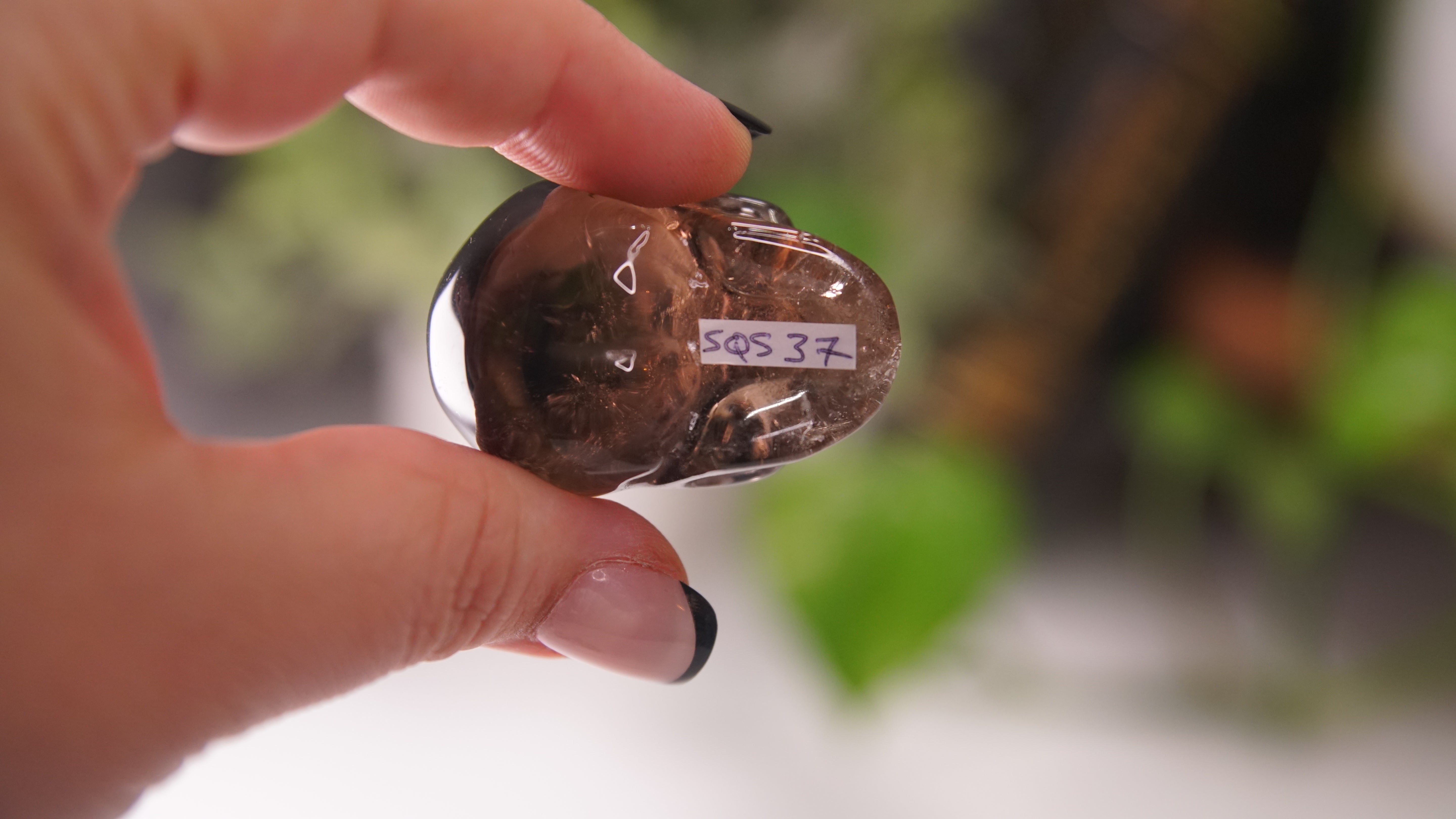High Quality Smoky Quartz With Inclusions Crystal Carving
