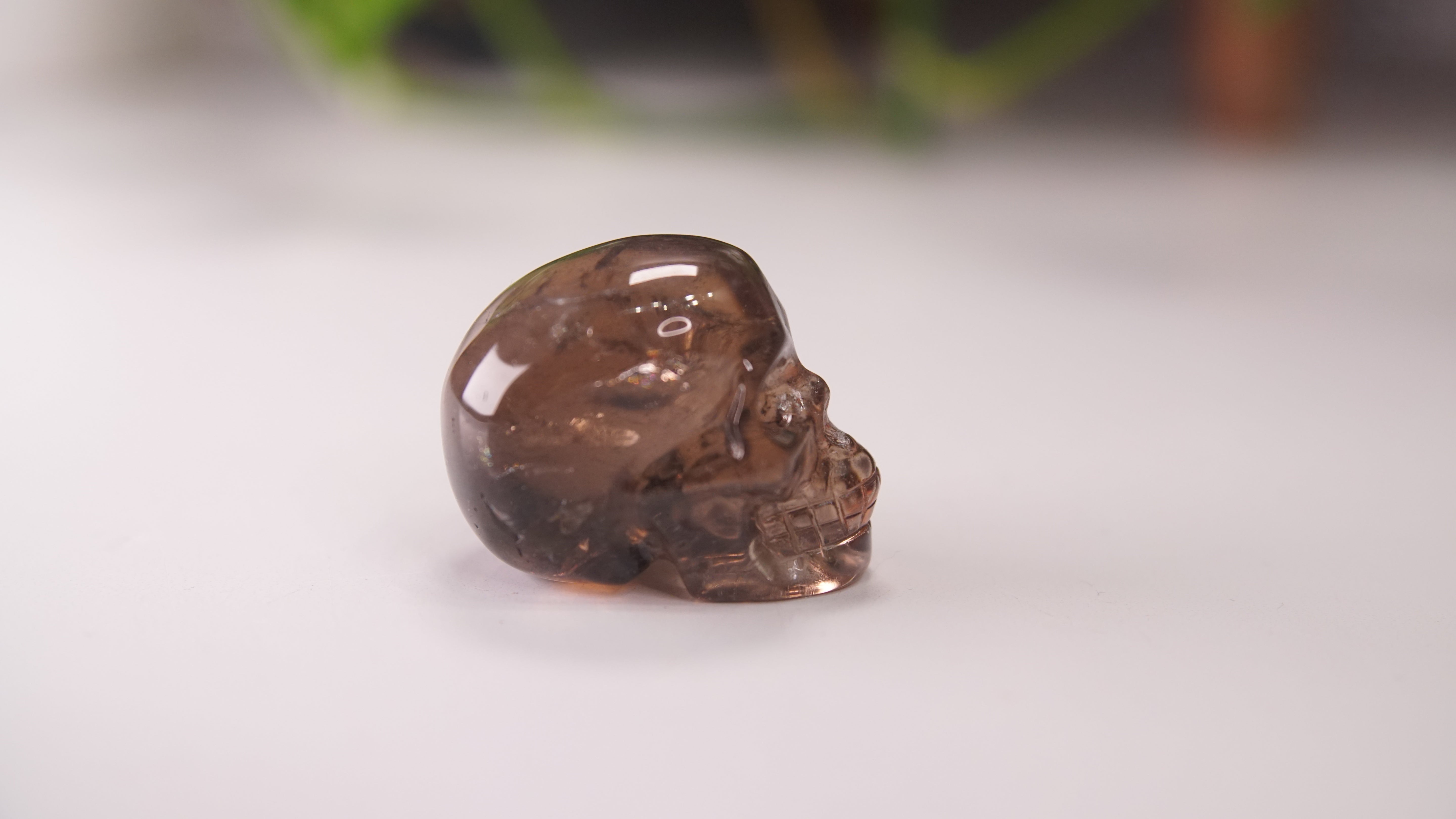 High Quality Smoky Quartz With Inclusions Crystal Carving