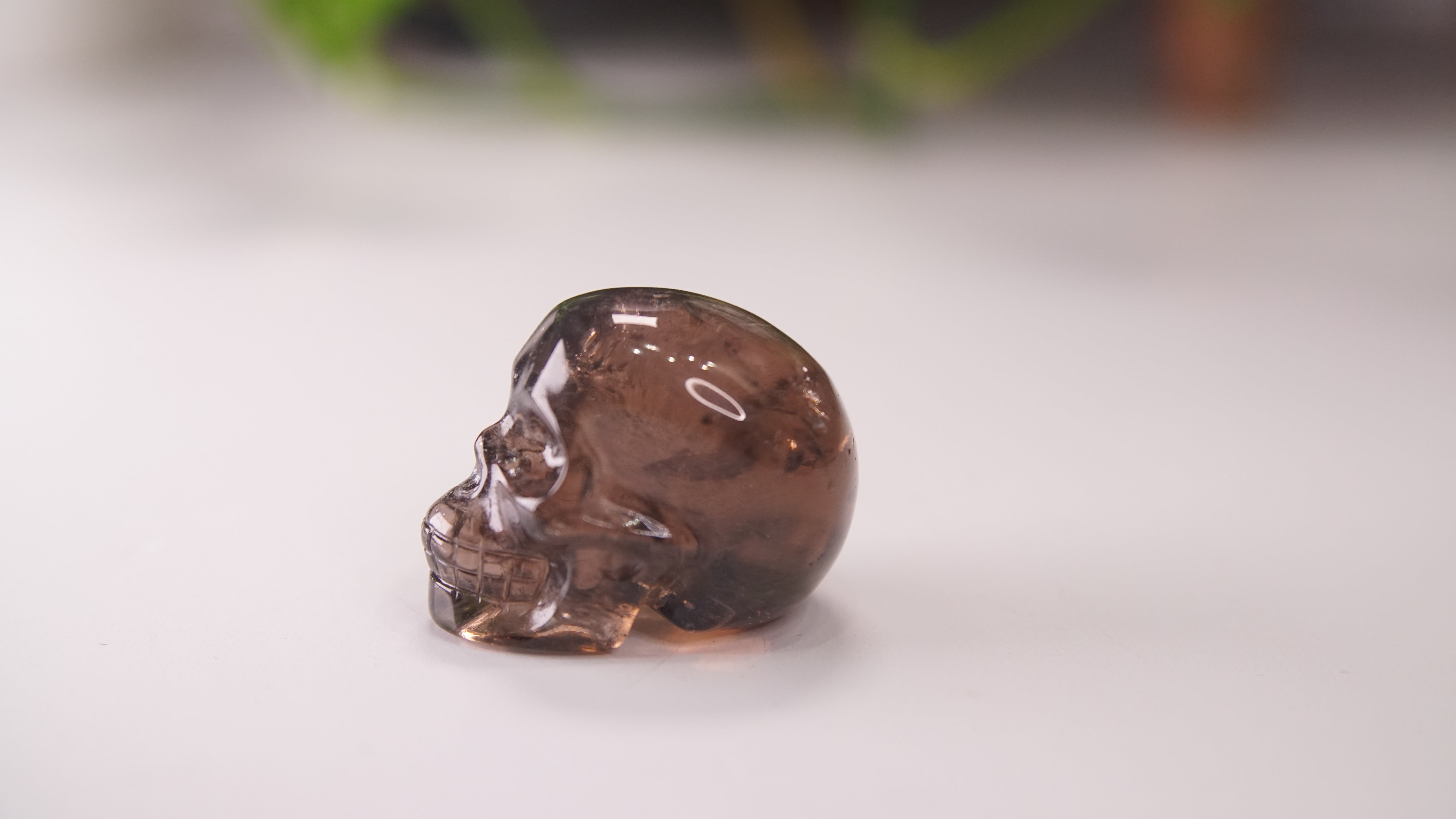 High Quality Smoky Quartz With Inclusions Crystal Carving