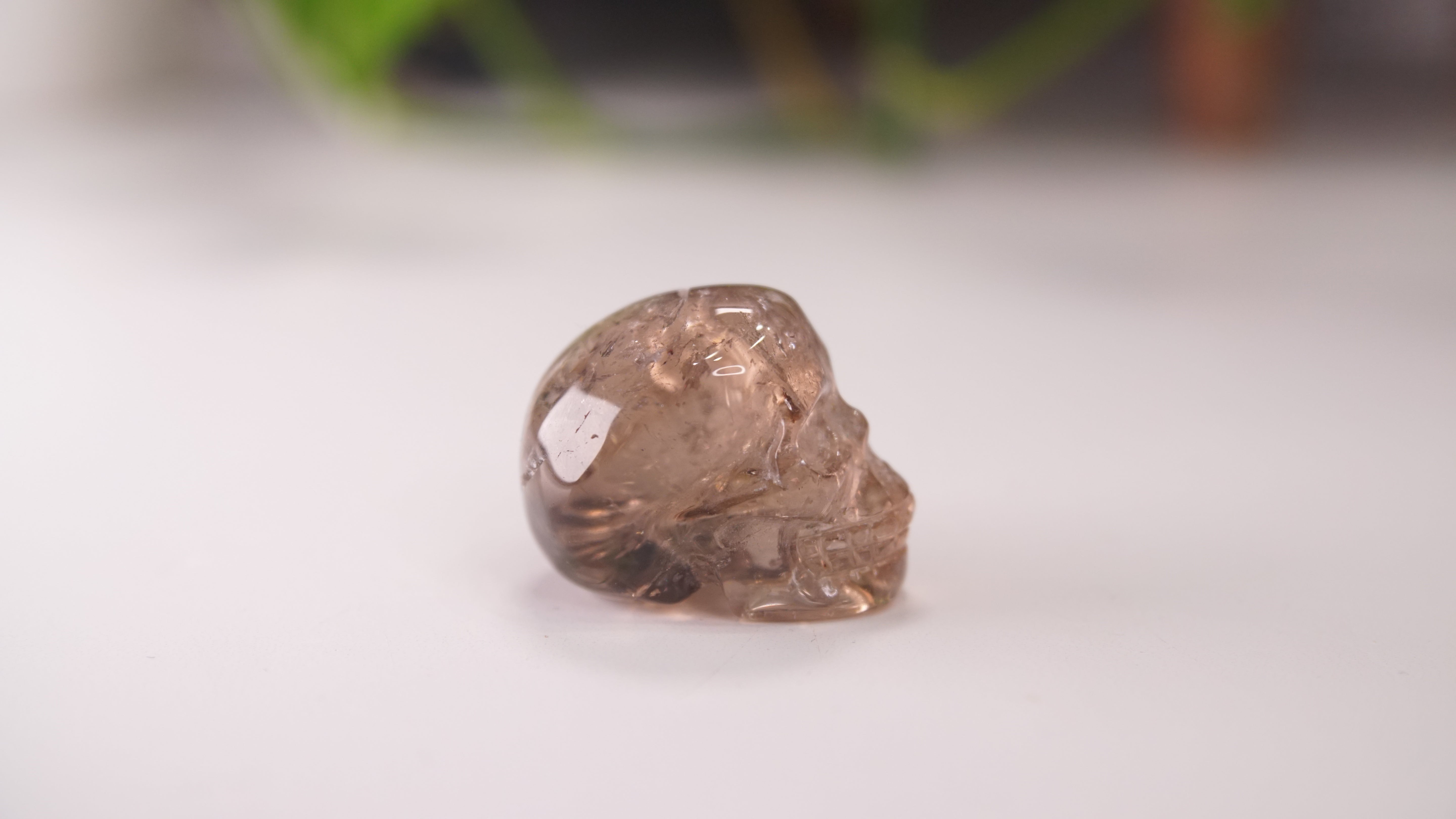 High Quality Smoky Quartz With Inclusions Crystal Carving