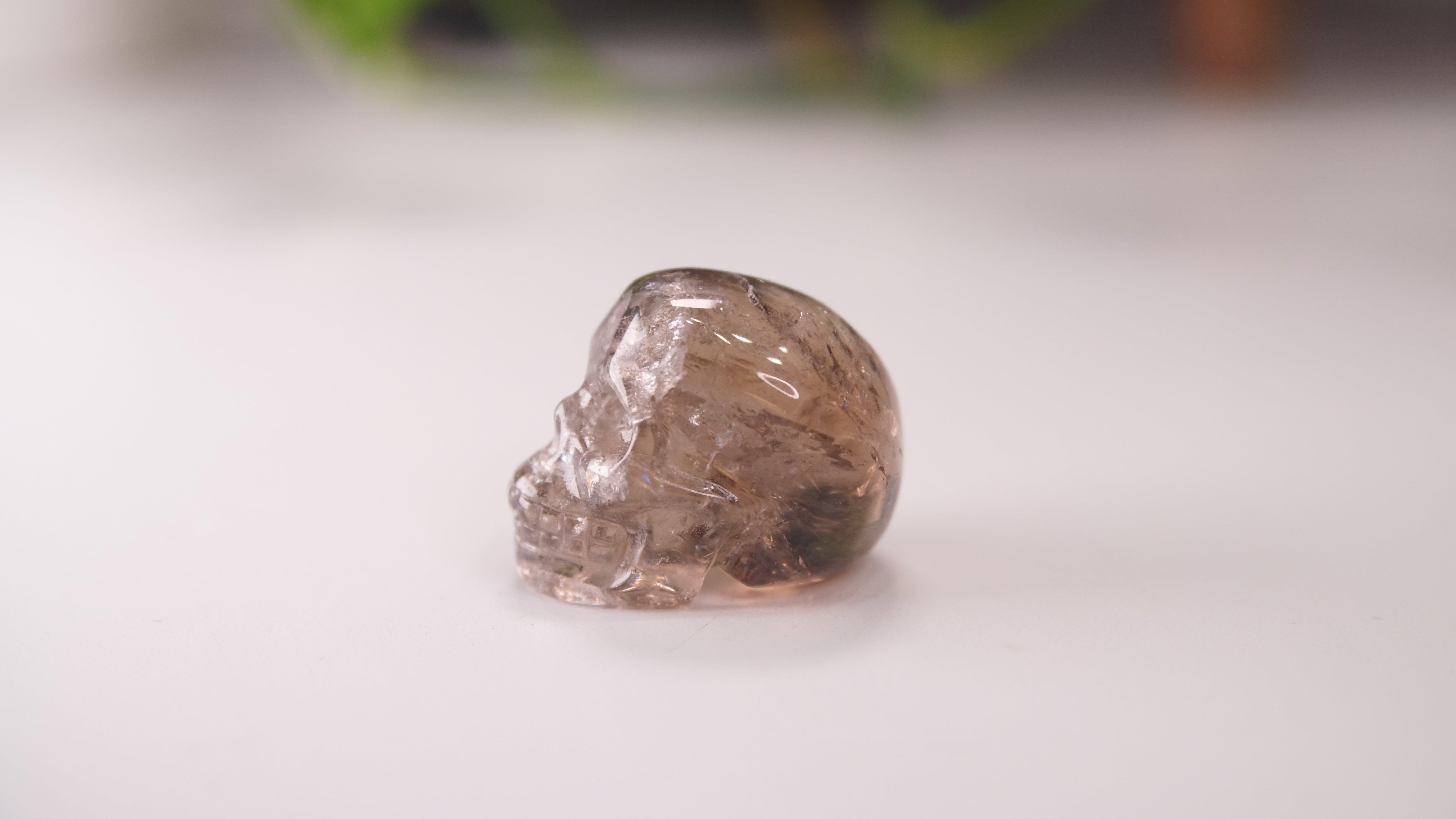 High Quality Smoky Quartz With Inclusions Crystal Carving