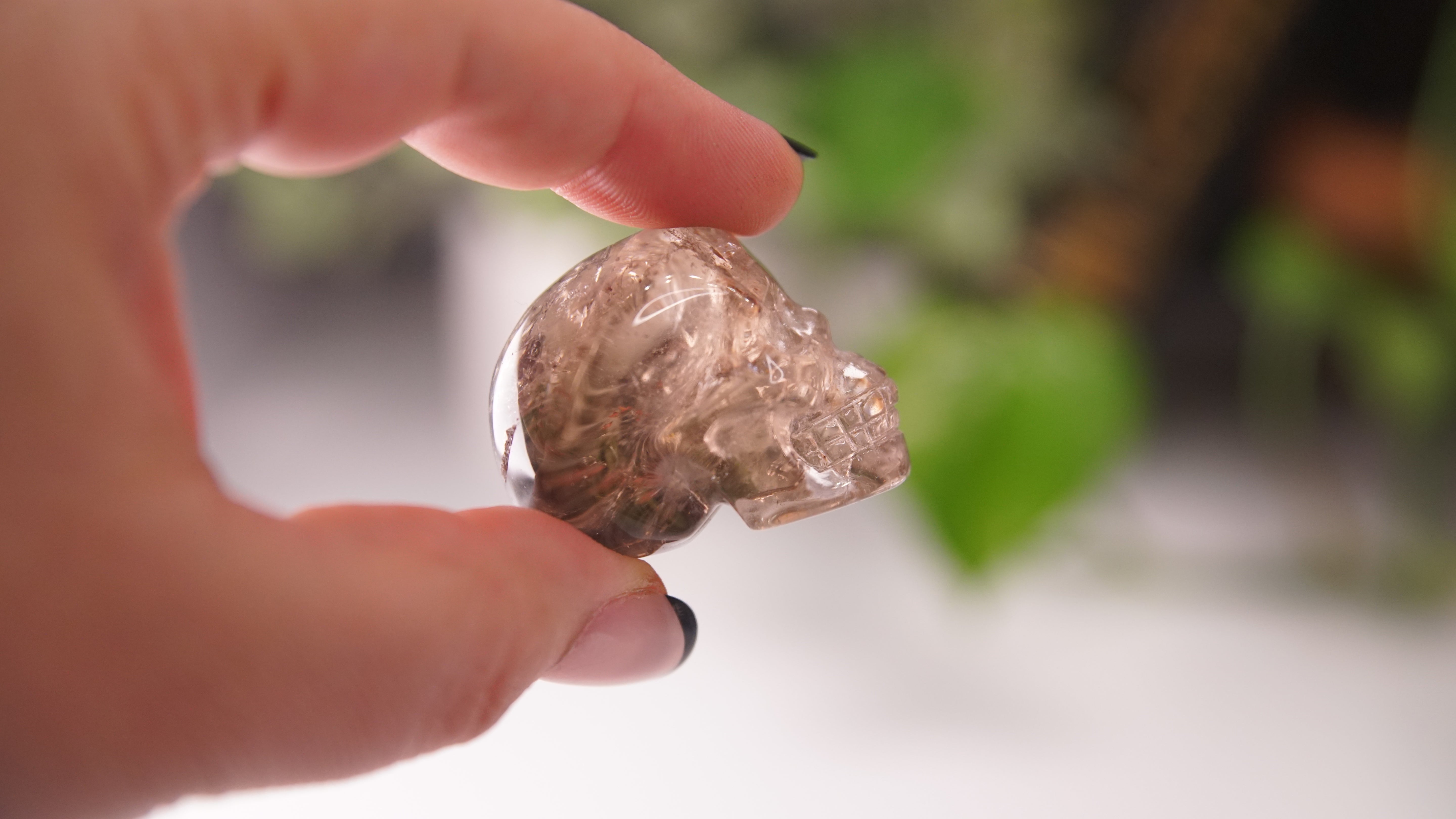 High Quality Smoky Quartz With Inclusions Crystal Carving