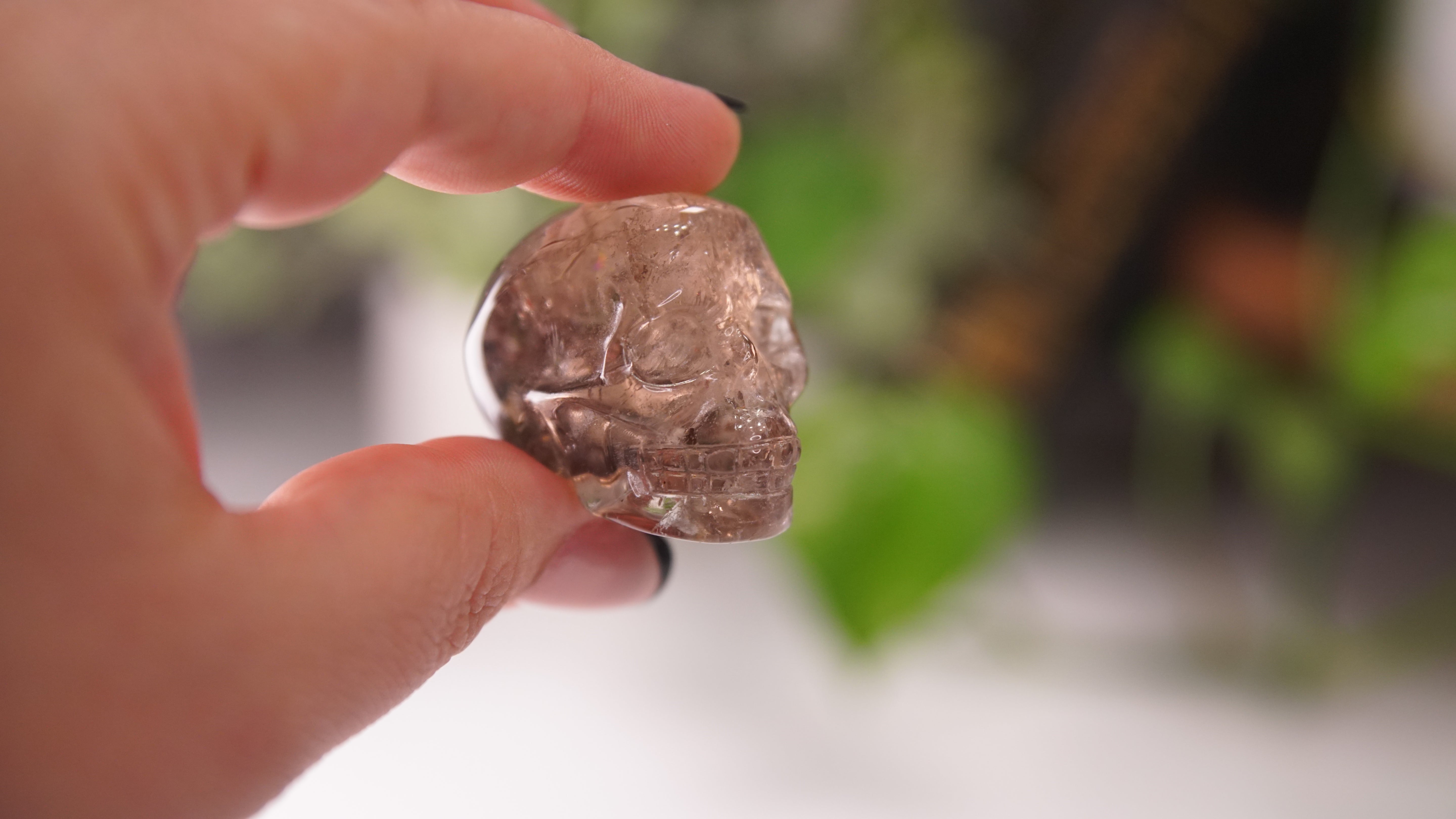 High Quality Smoky Quartz With Inclusions Crystal Carving