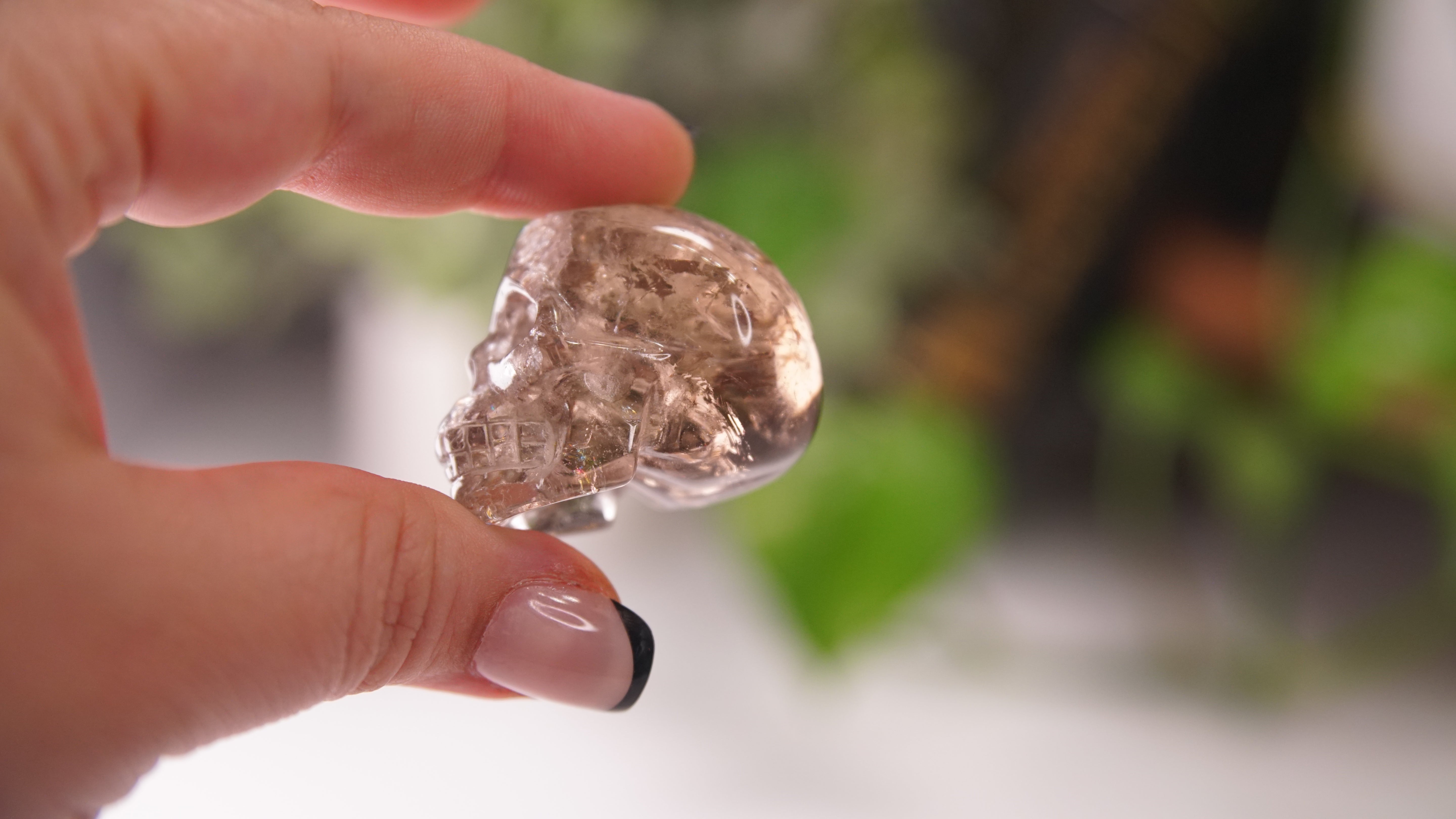 High Quality Smoky Quartz With Inclusions Crystal Carving