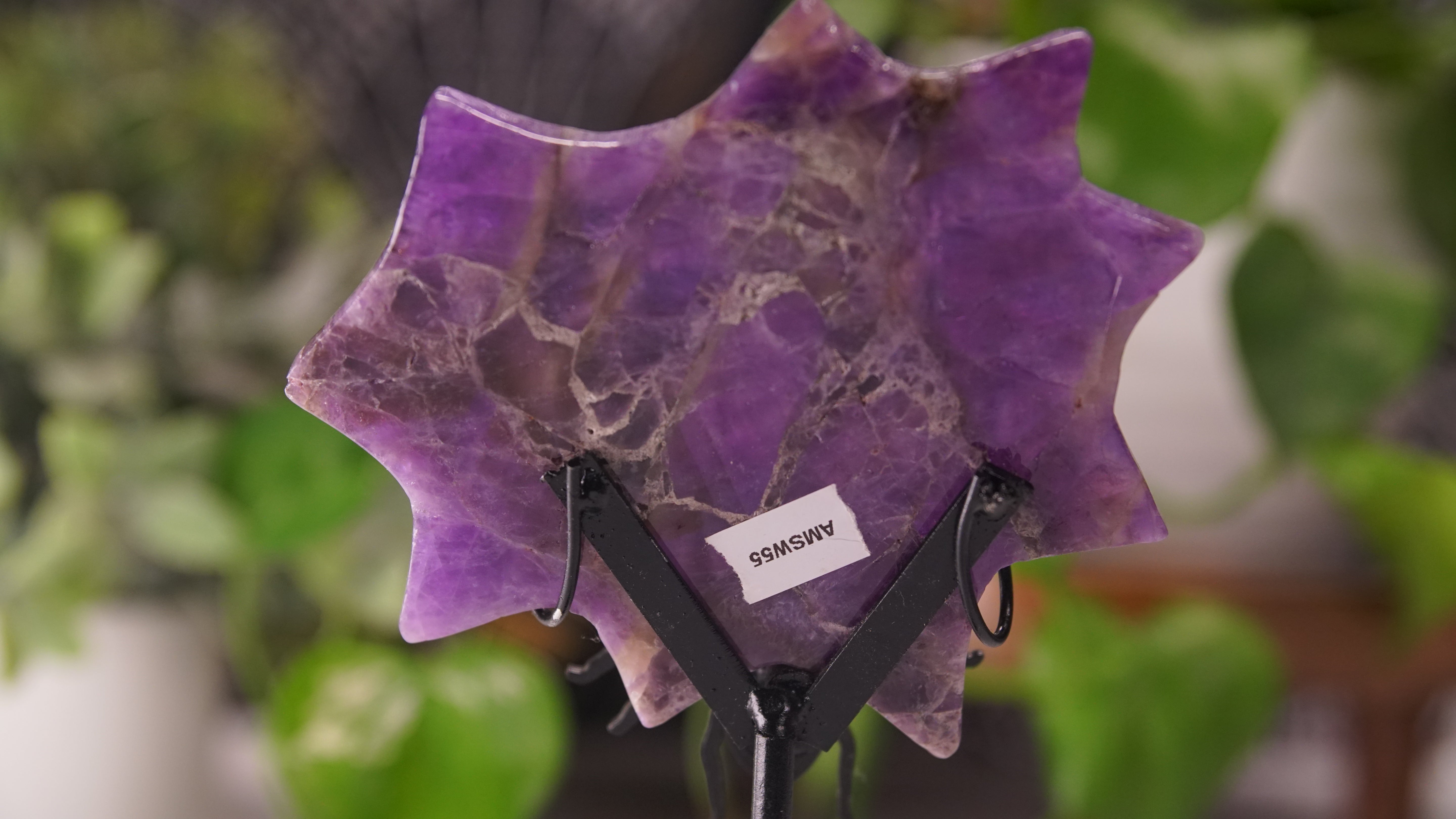 Amethyst Spider Web With FREE Spider Stand | Crystal Carving Sculpture