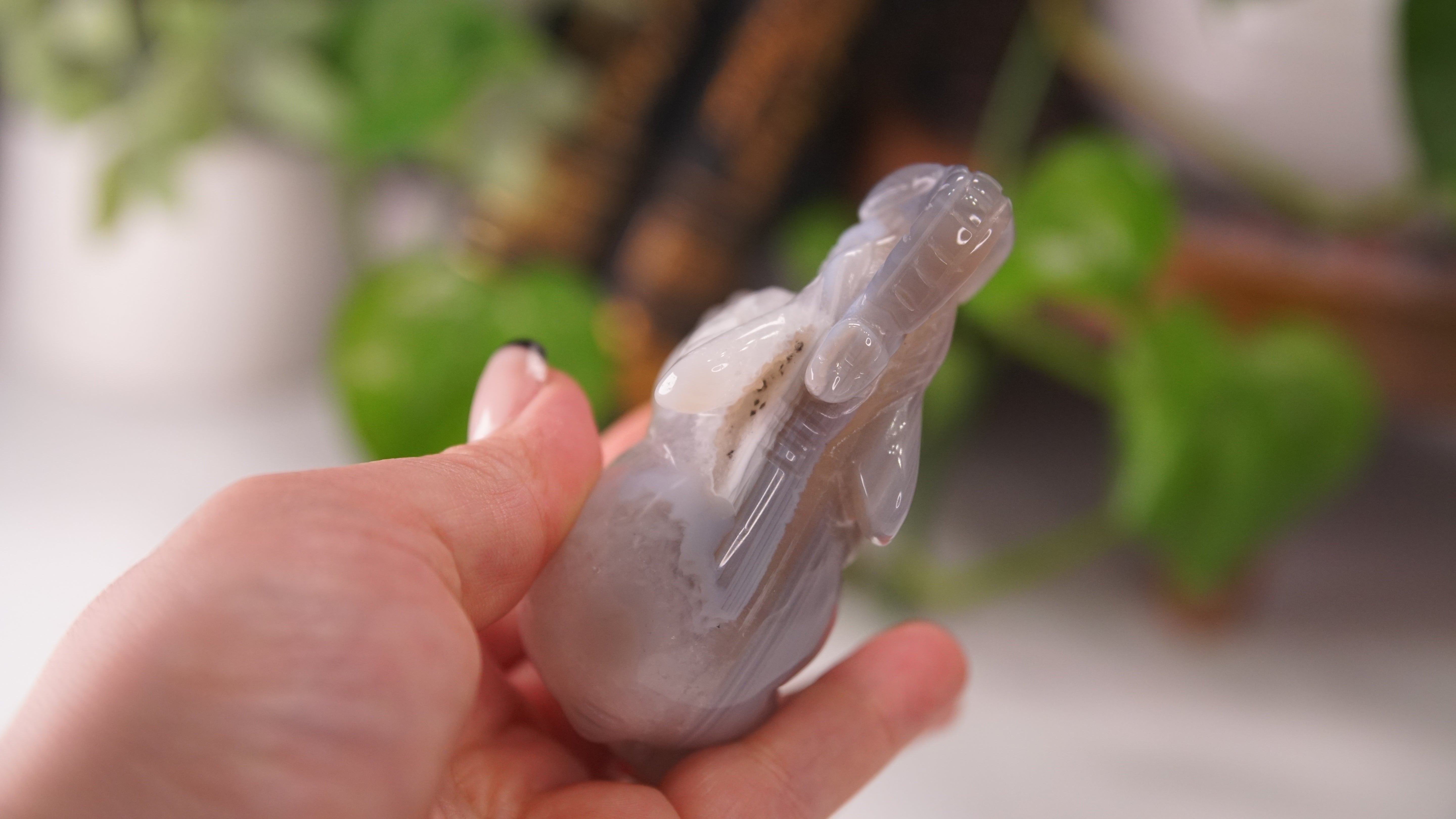 Druzy Agate Hand Carved Elephant Carving | Crystal Carving Statement Piece