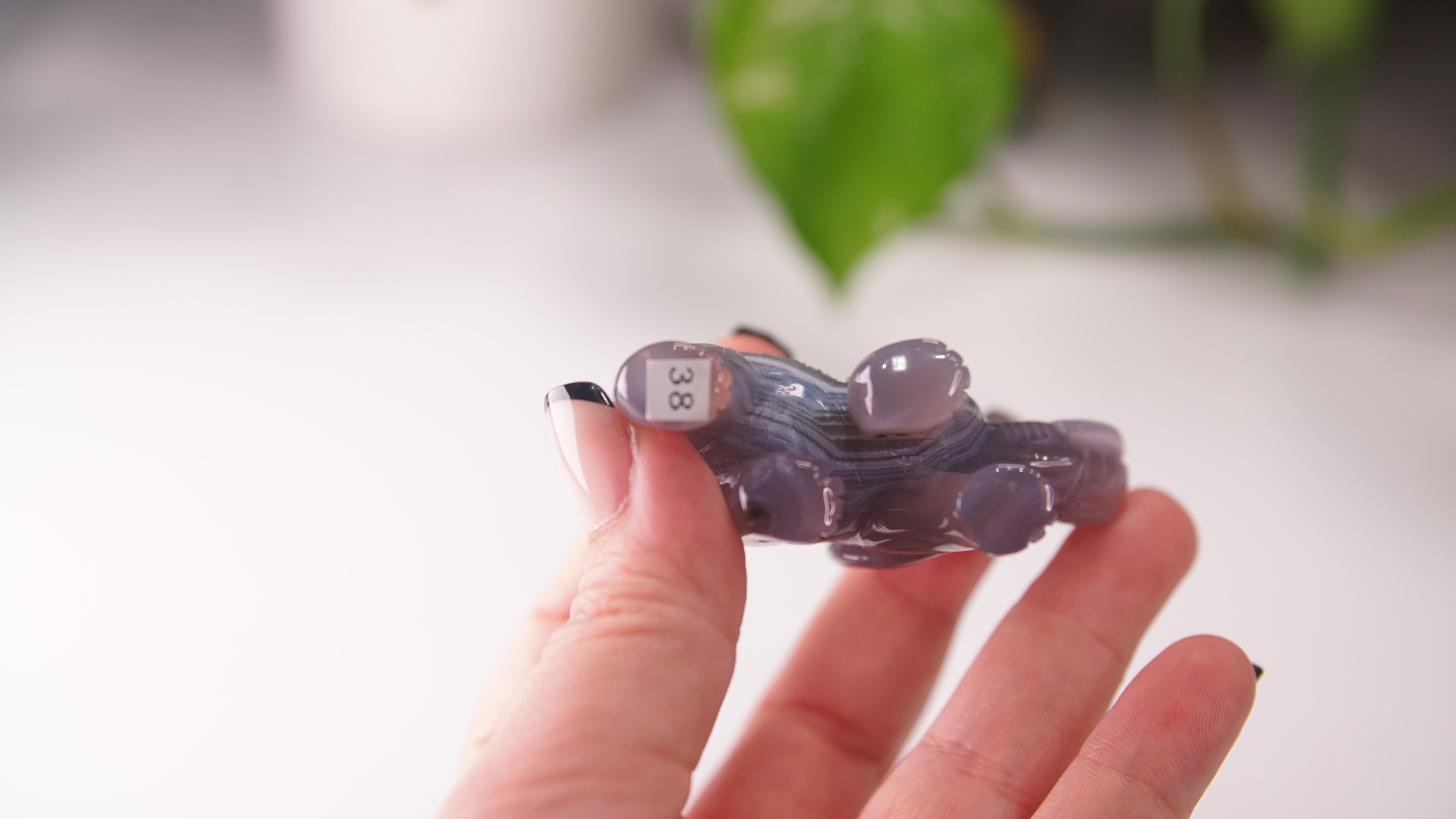 Druzy Agate Hand Carved Elephant Carving | Crystal Carving Statement Piece