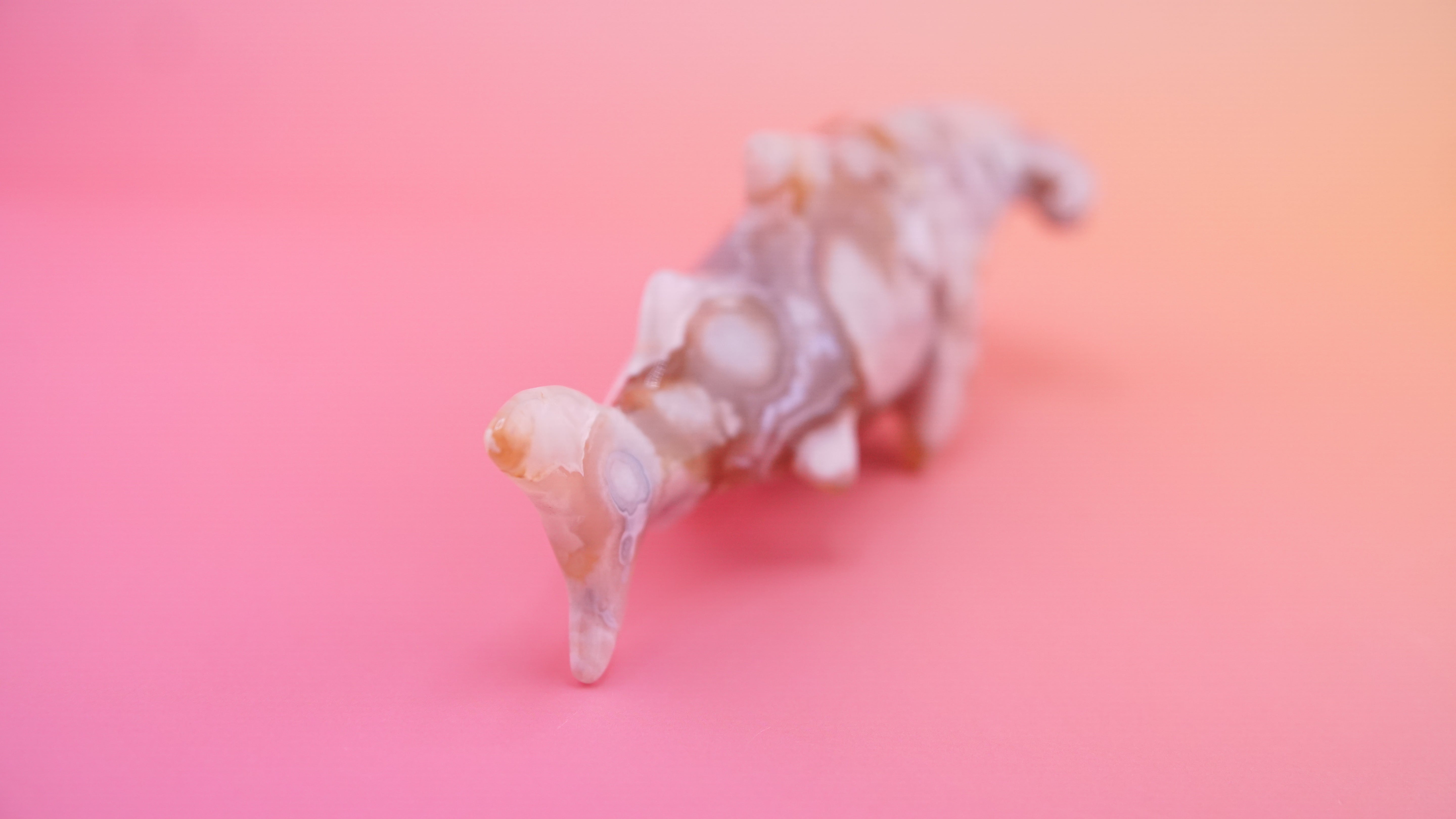 Flower Agate Hammerhead Shark Boutique Carving