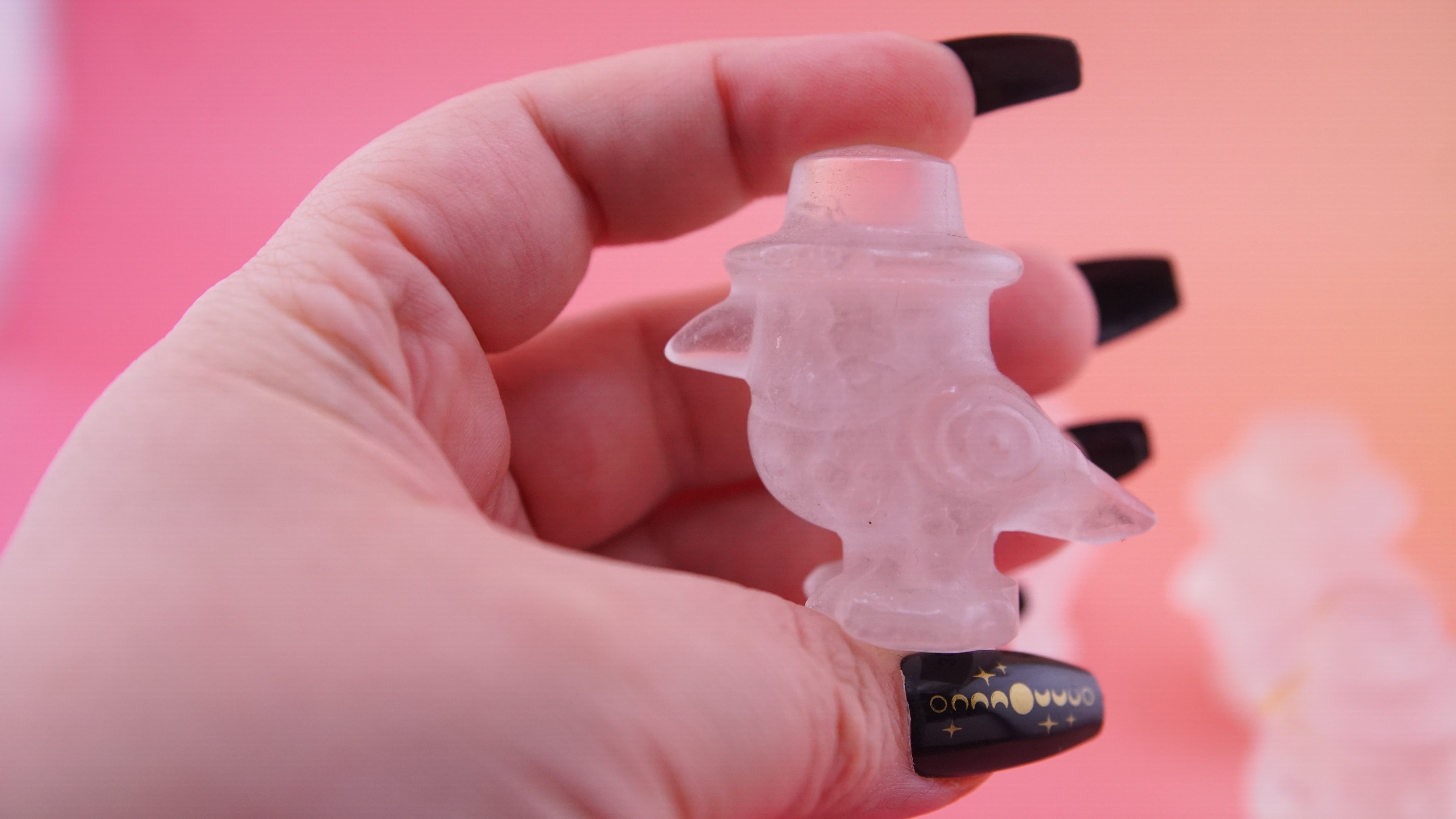 Demon Hunter Fandom Carving | Bird Carving | Clear Quartz