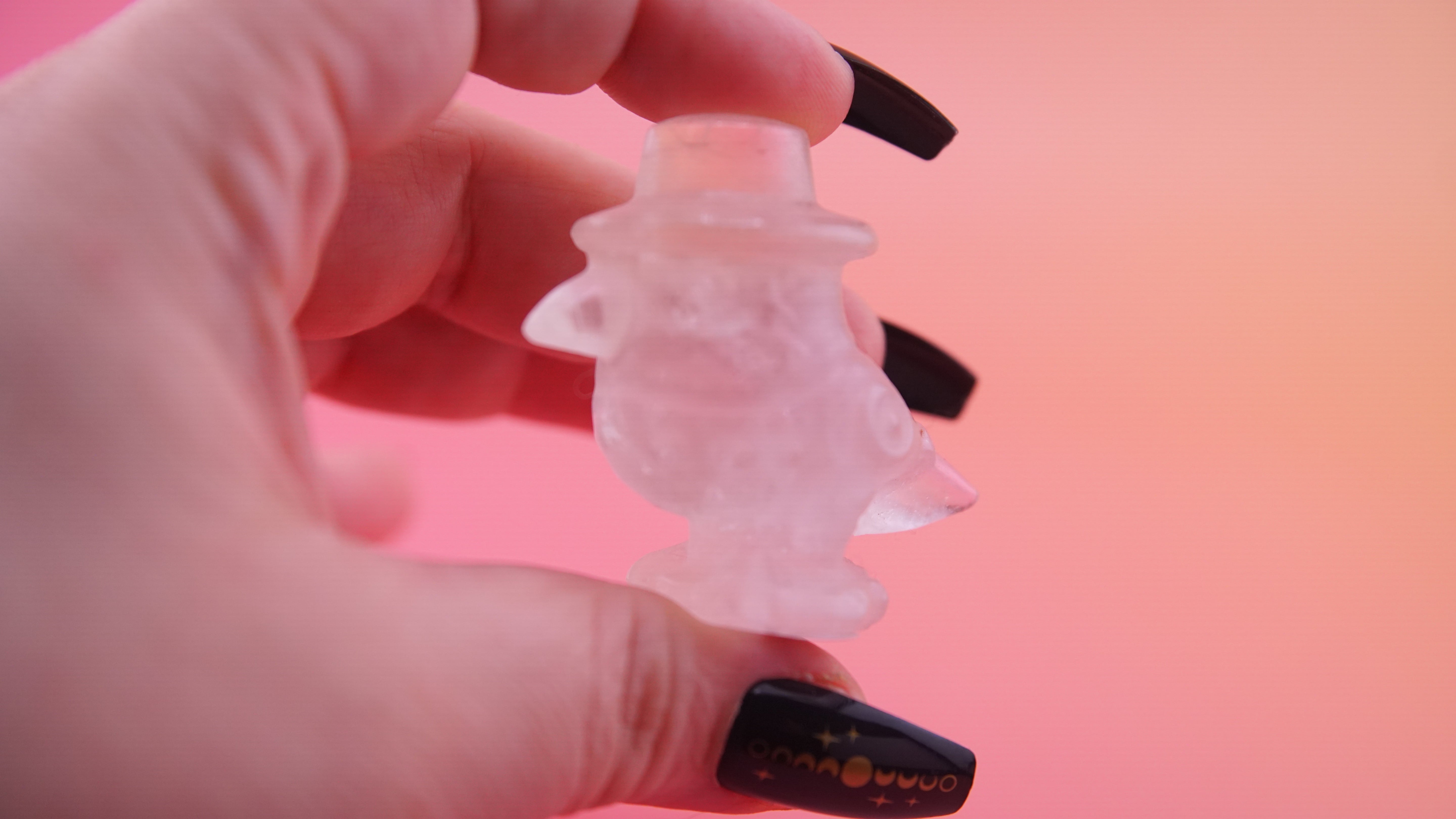 Demon Hunter Fandom Carving | Bird Carving | Clear Quartz
