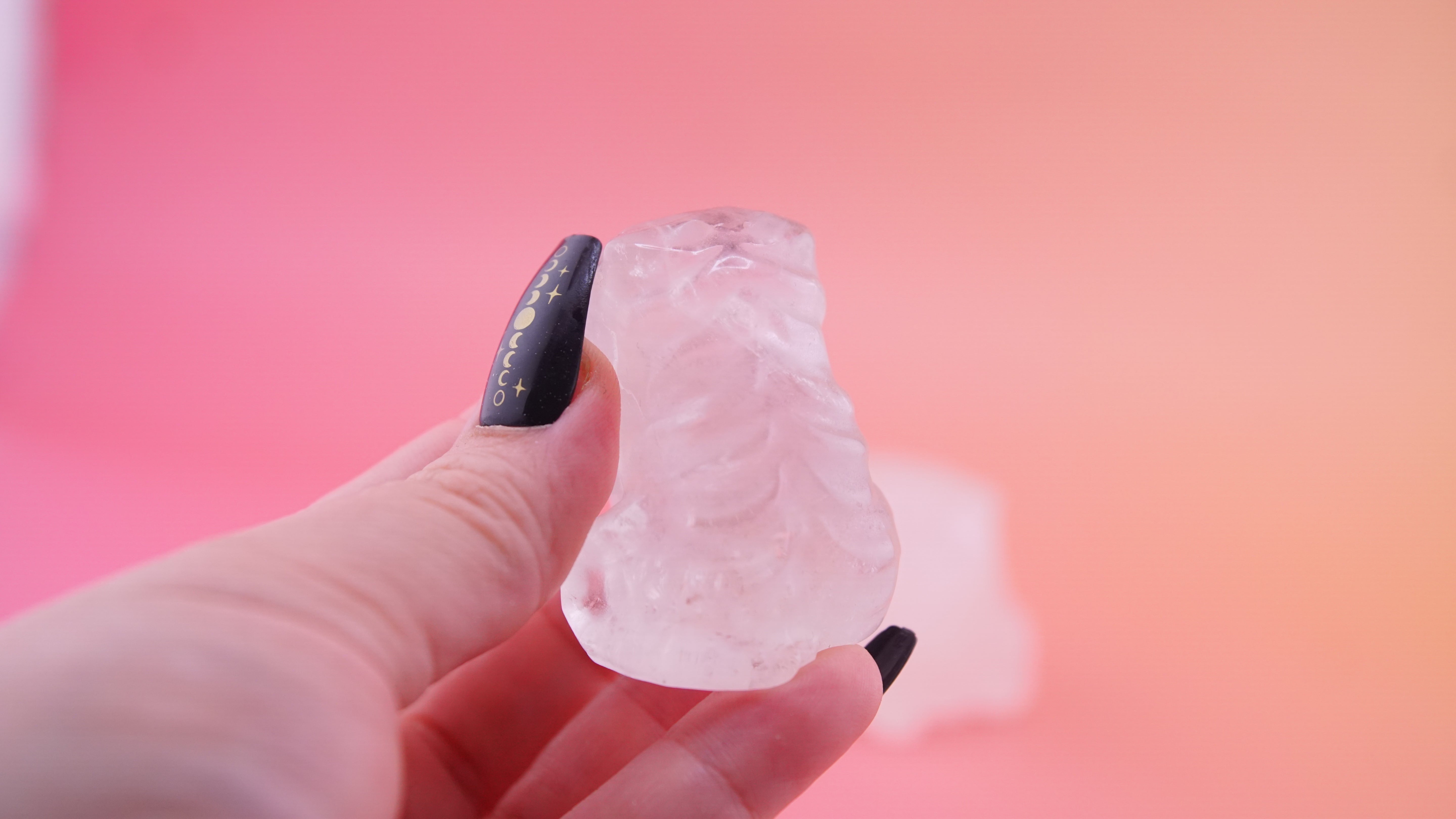 Demon Hunter Fandom Carving | Tiger Carving | Clear Quartz