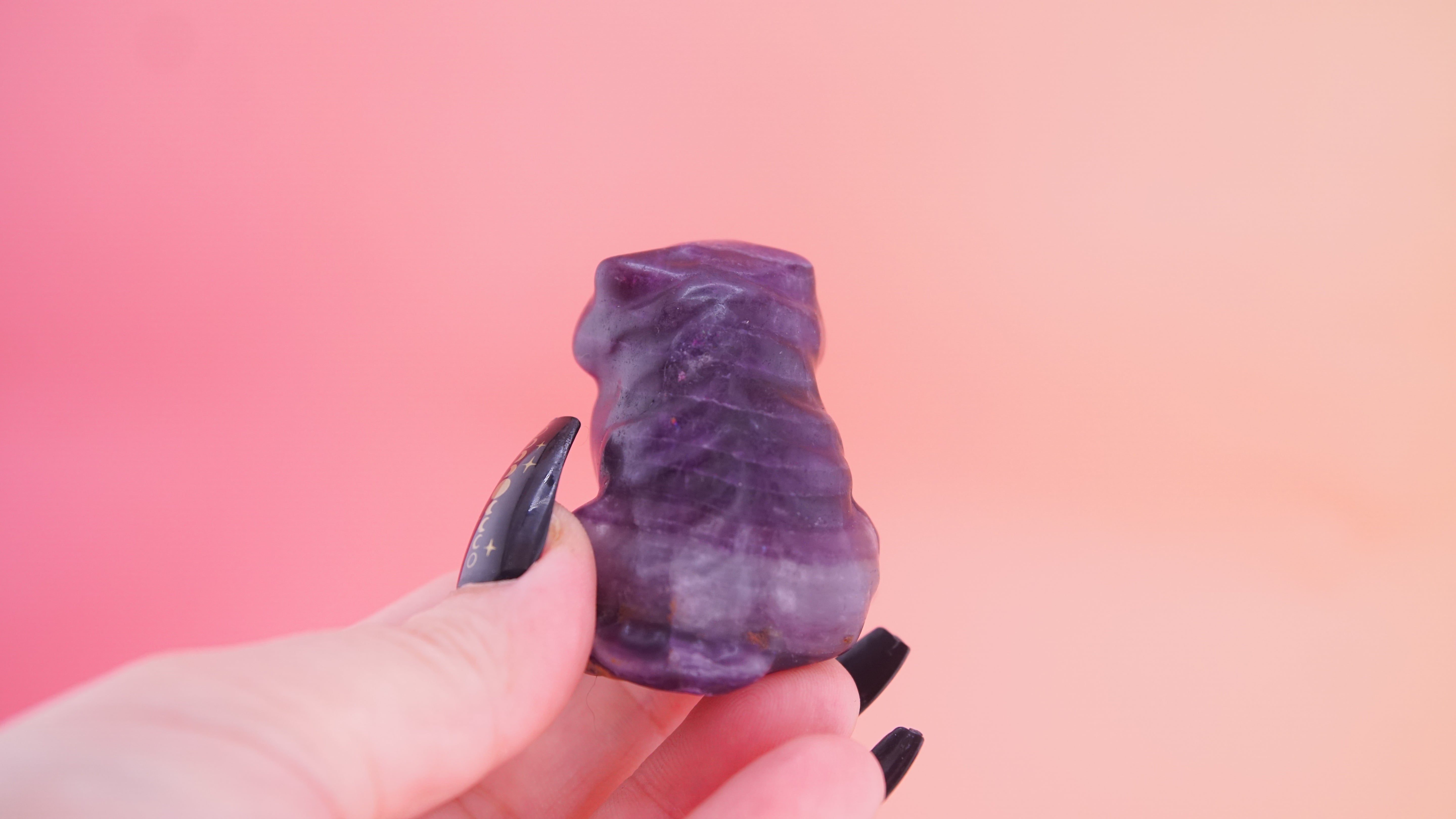 Demon Hunter Fandom Carving | Tiger Carving | Purple Fluorite