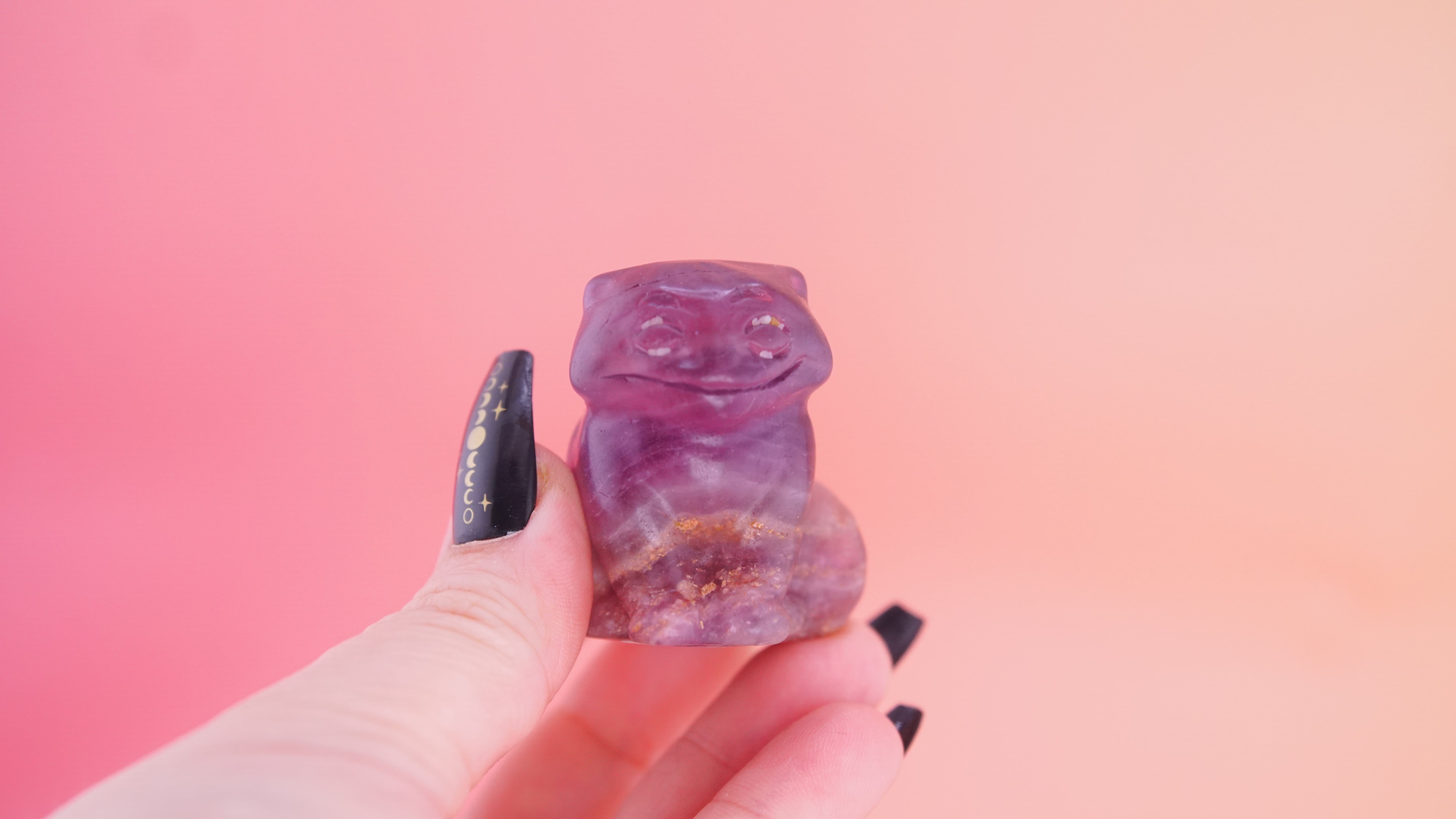 Demon Hunter Fandom Carving | Tiger Carving | Purple Fluorite
