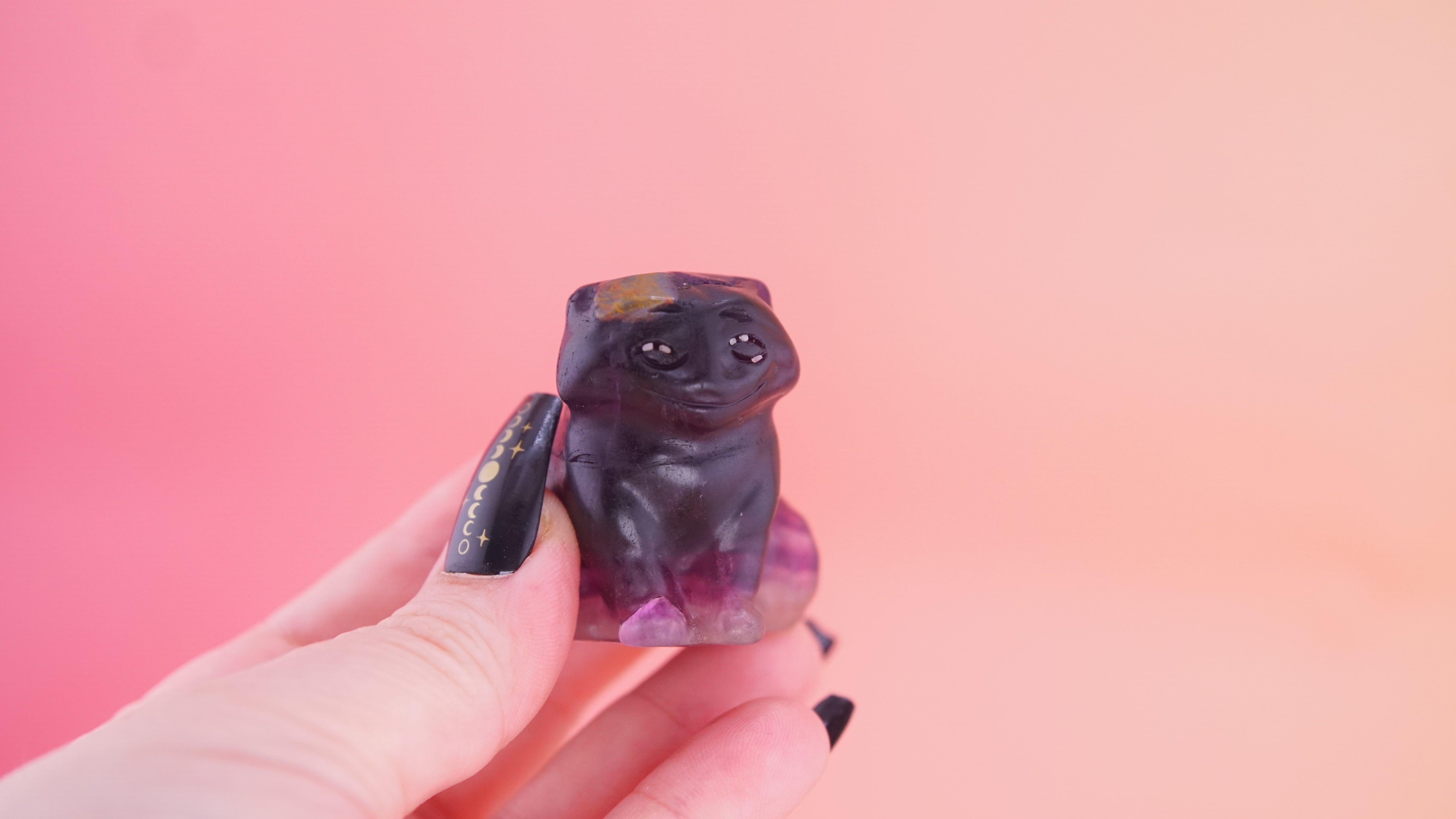 Demon Hunter Fandom Carving | Tiger Carving | Purple Fluorite