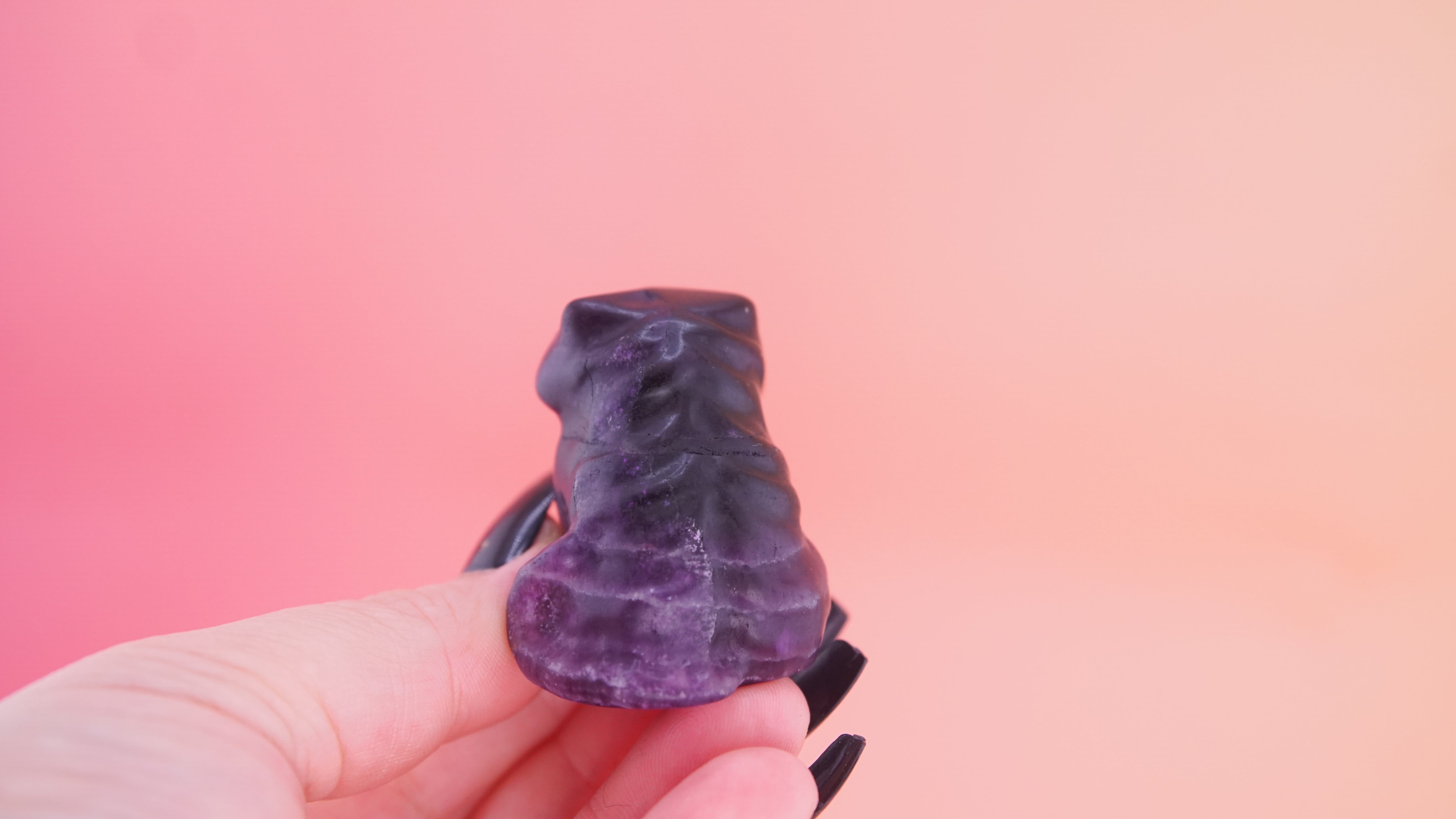 Demon Hunter Fandom Carving | Tiger Carving | Purple Fluorite