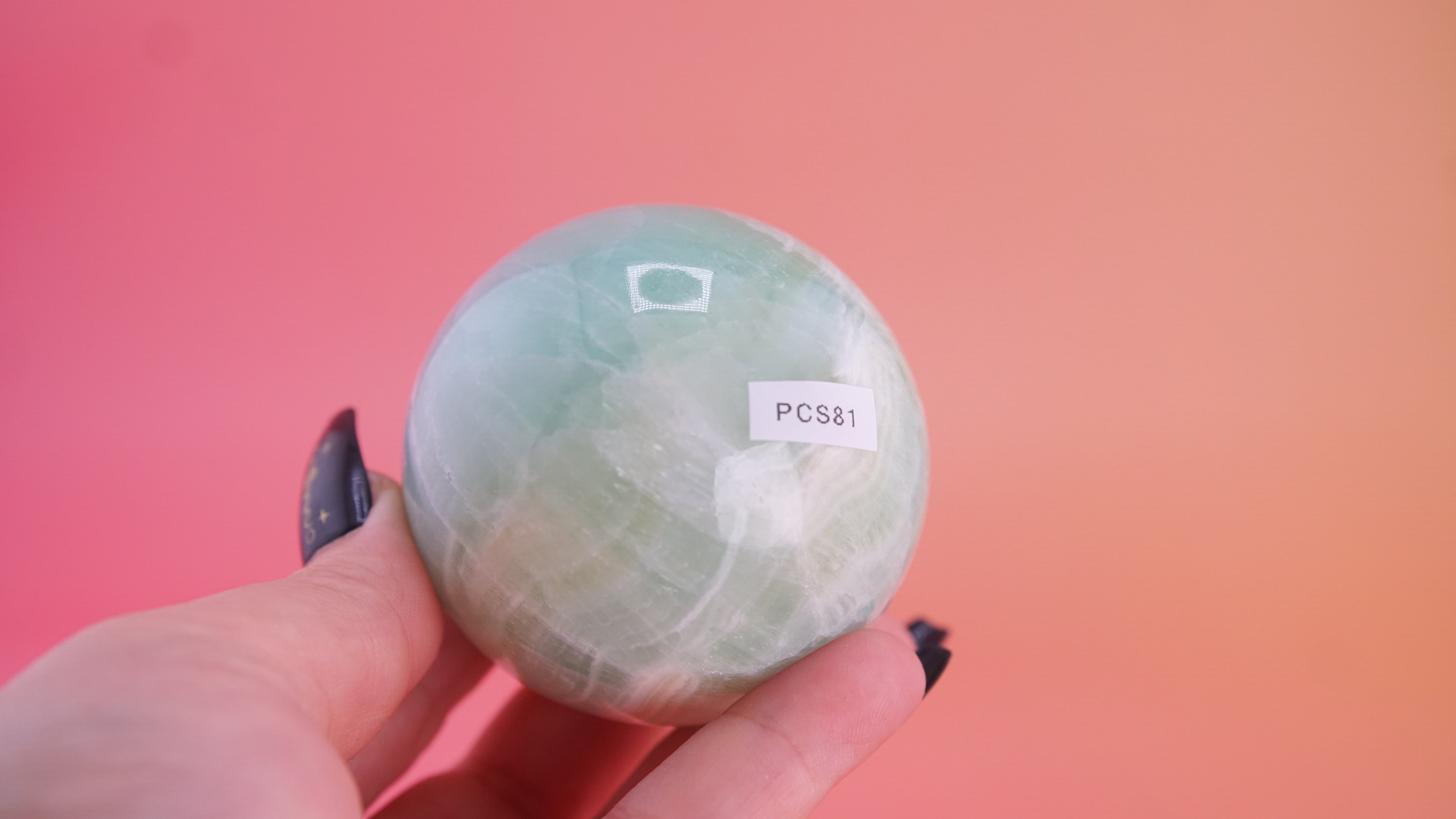 Pistachio Calcite Sphere From Pakistan