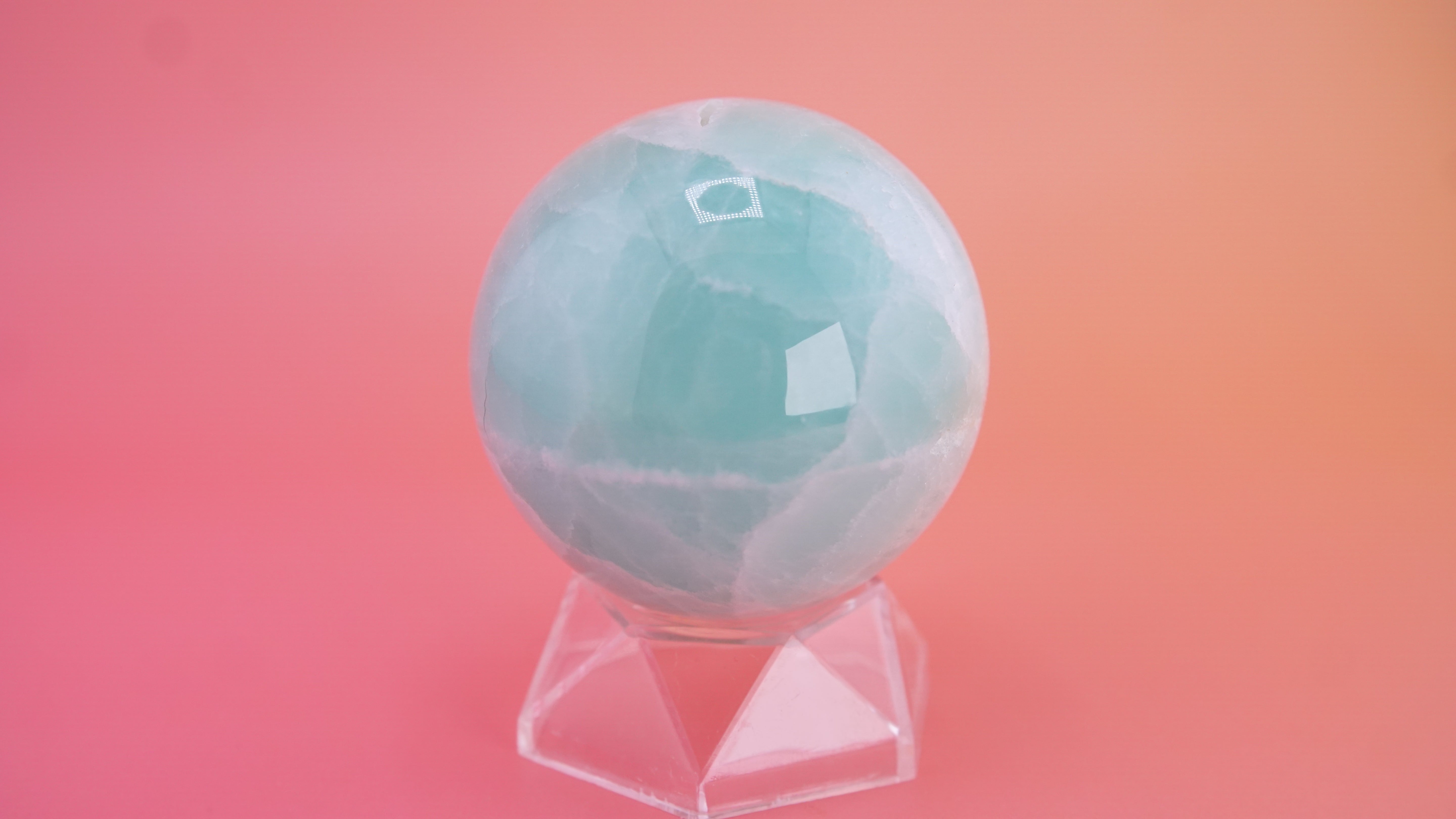 Pistachio Calcite Sphere From Pakistan