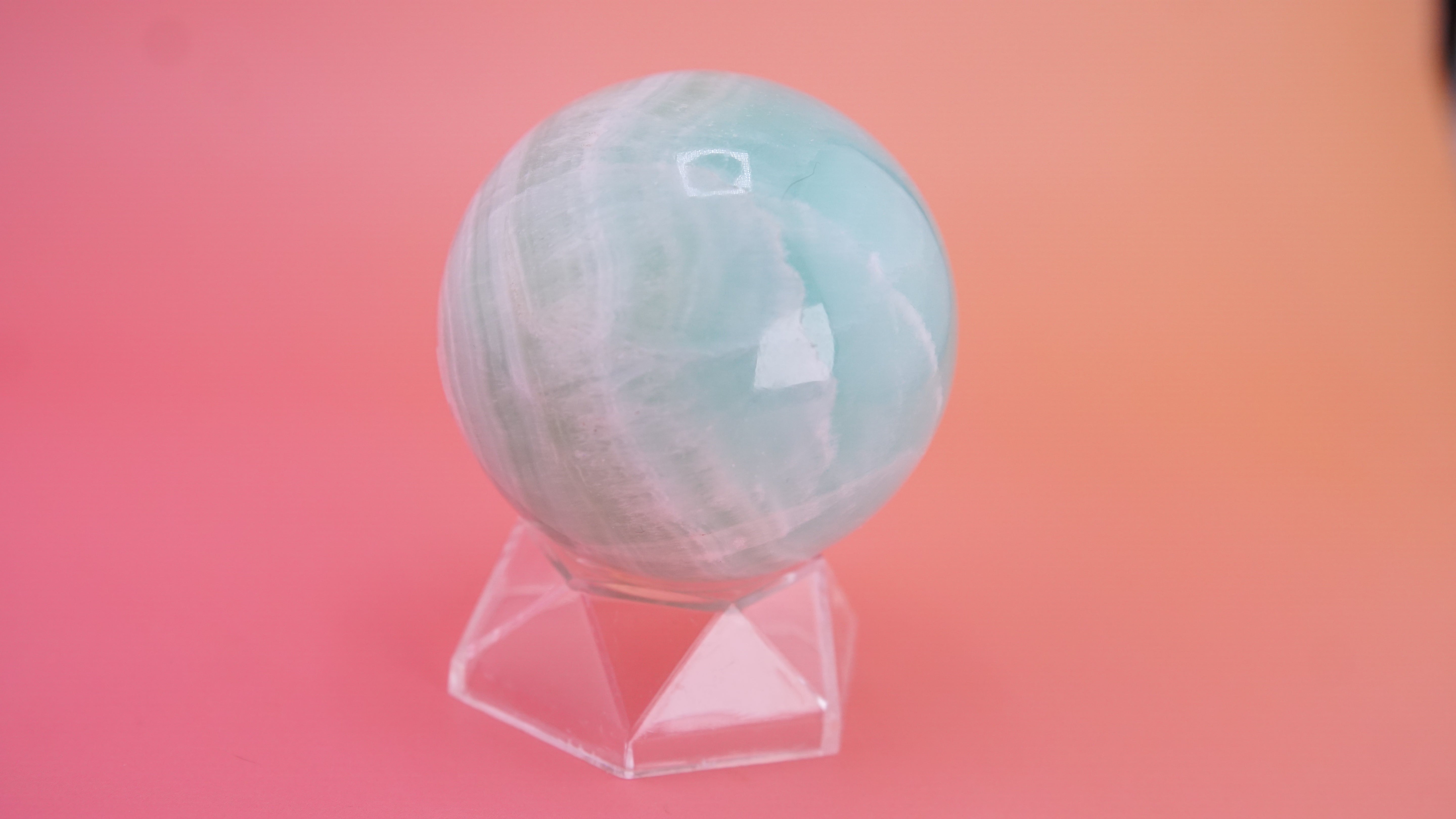 Pistachio Calcite Sphere From Pakistan