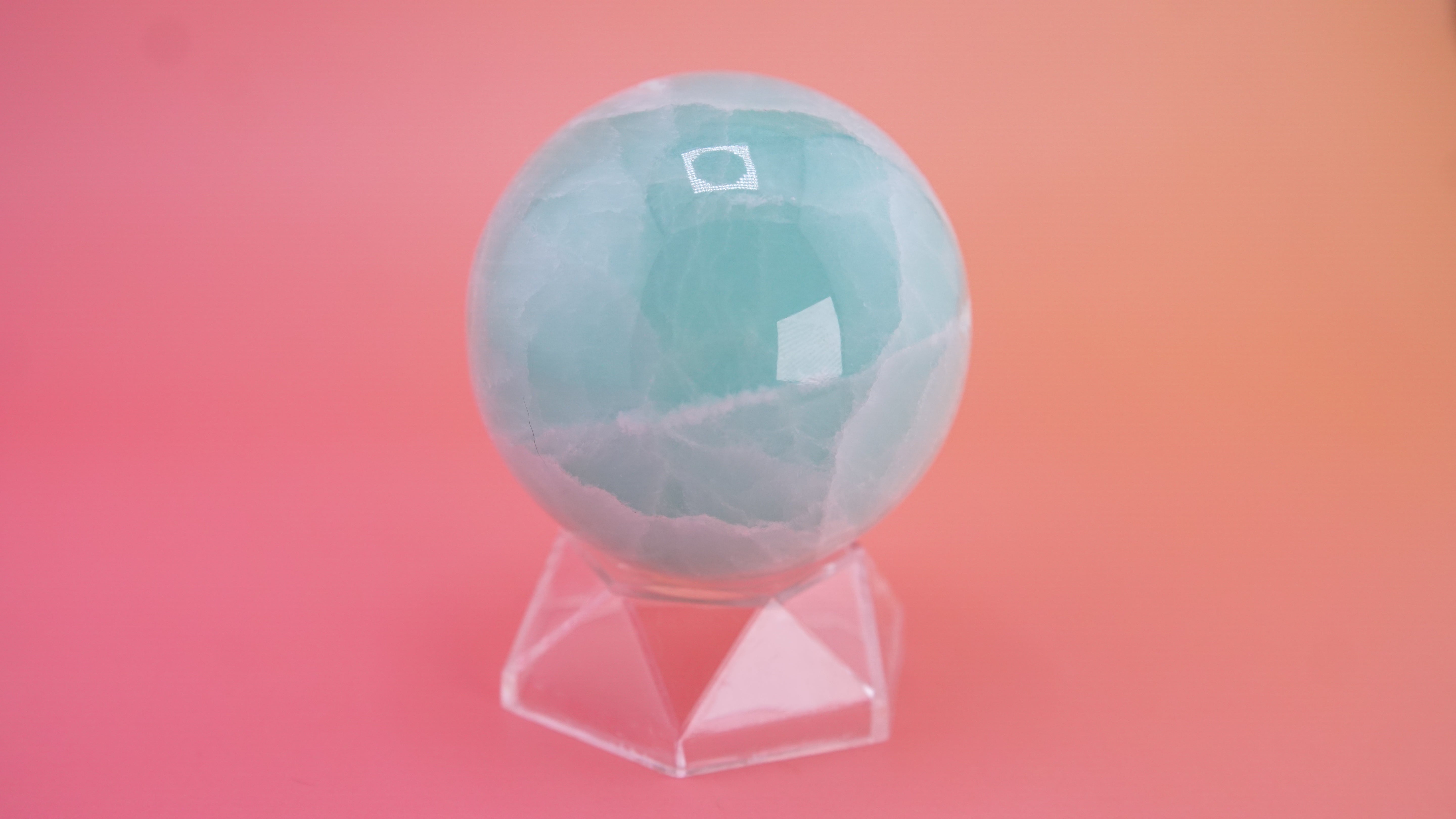 Pistachio Calcite Sphere From Pakistan