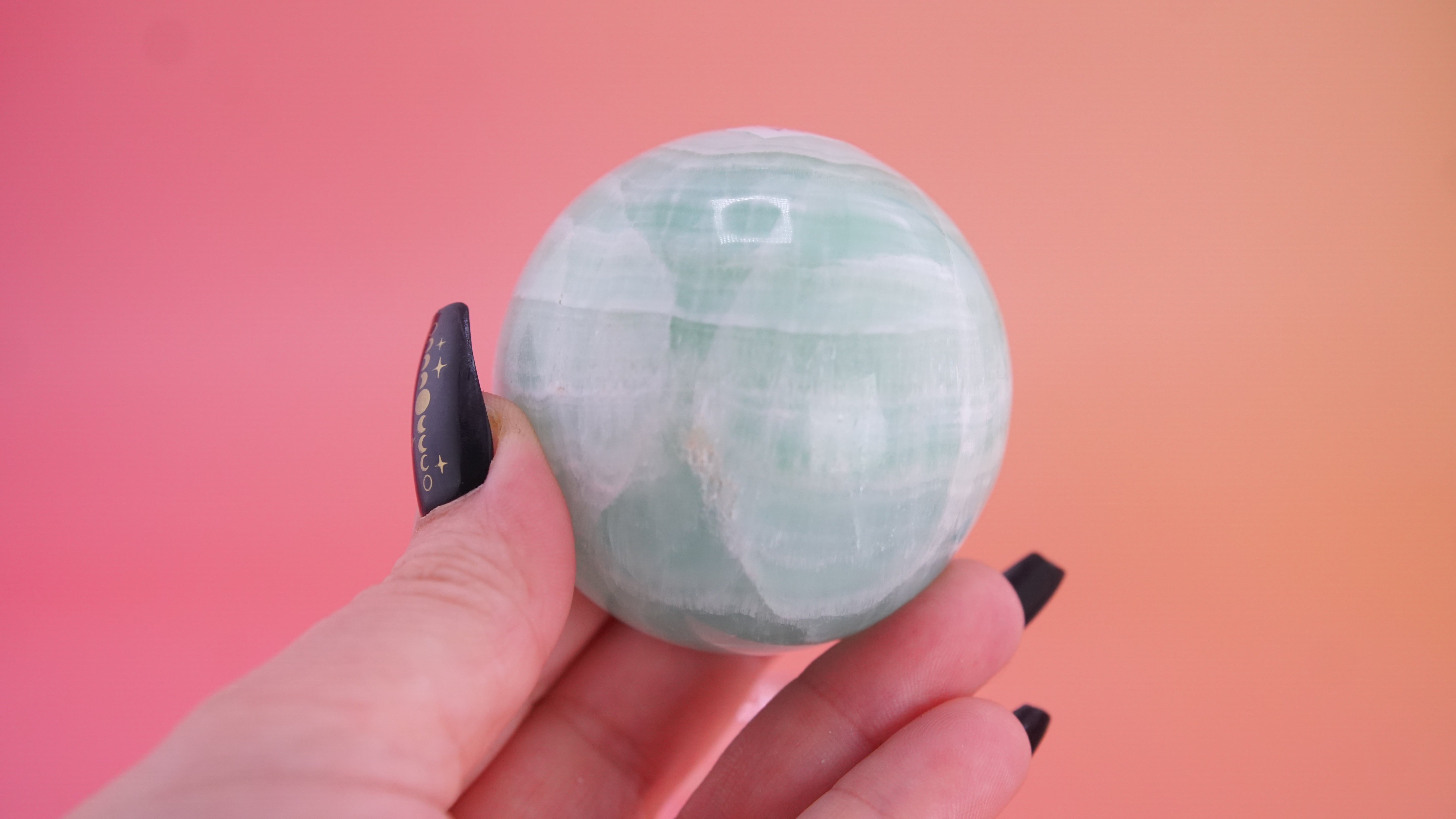 Pistachio Calcite Sphere From Pakistan