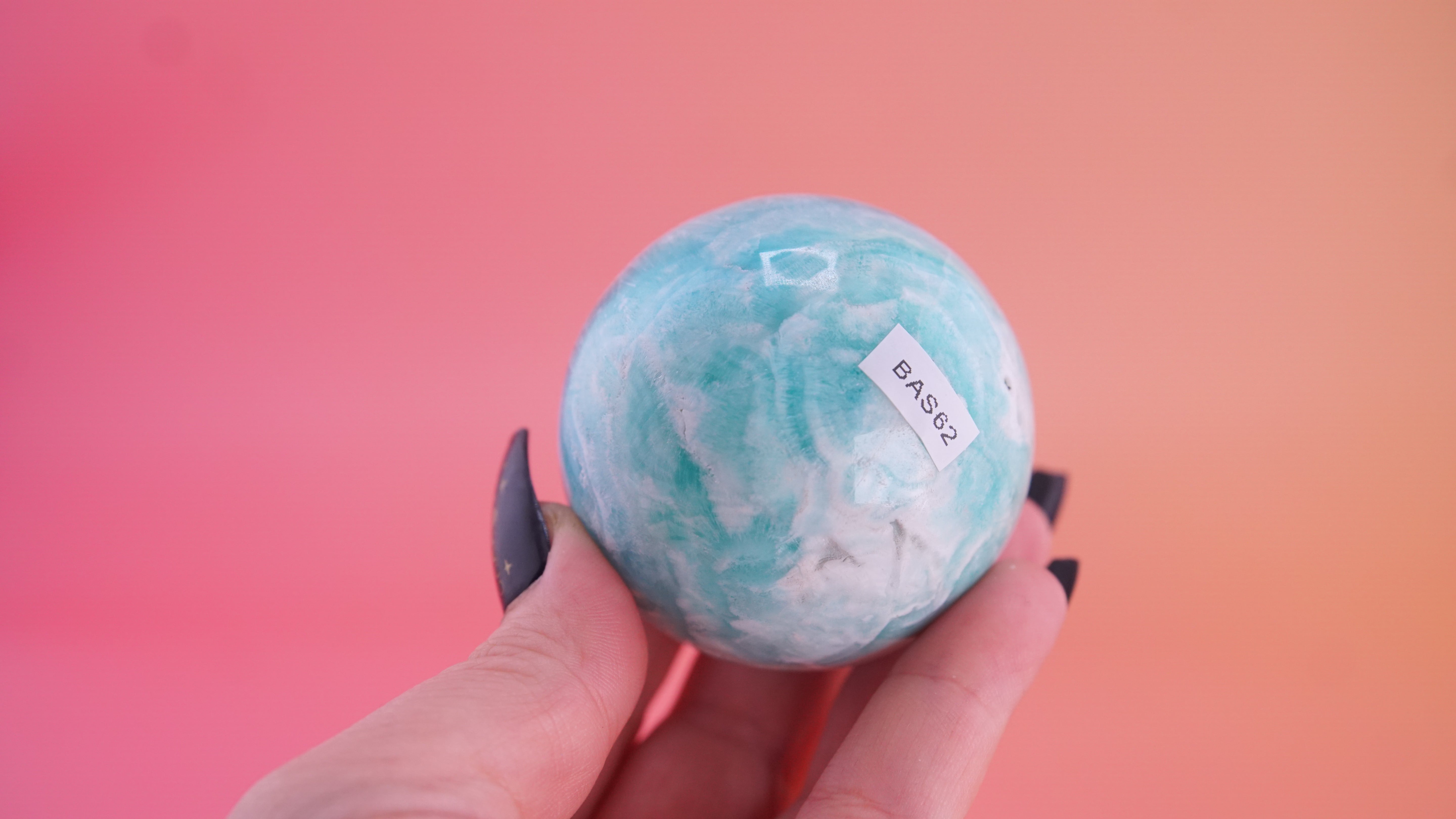 Blue Aragonite Calcite Sphere From Pakistan