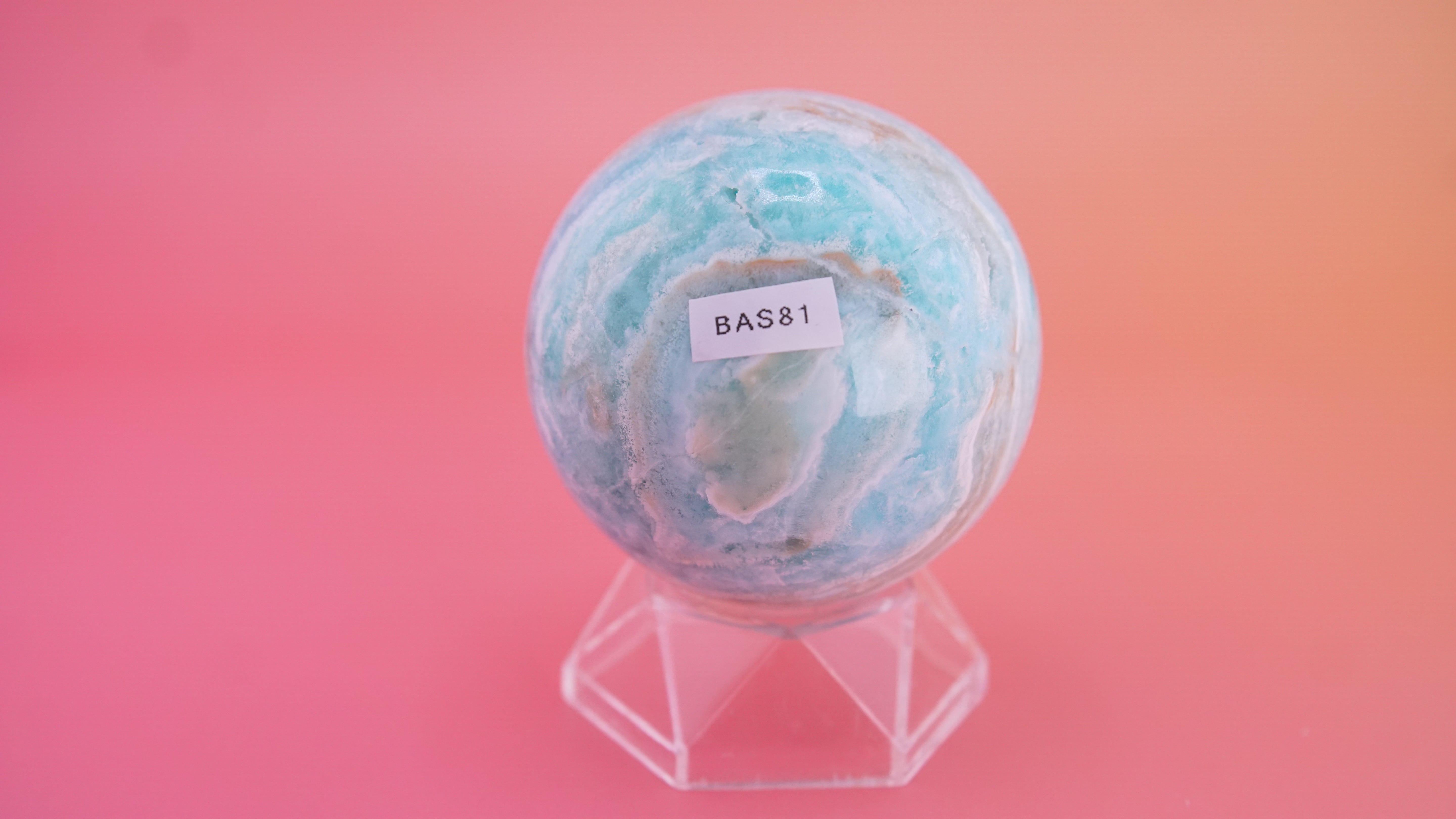 Blue Aragonite Calcite Sphere From Pakistan