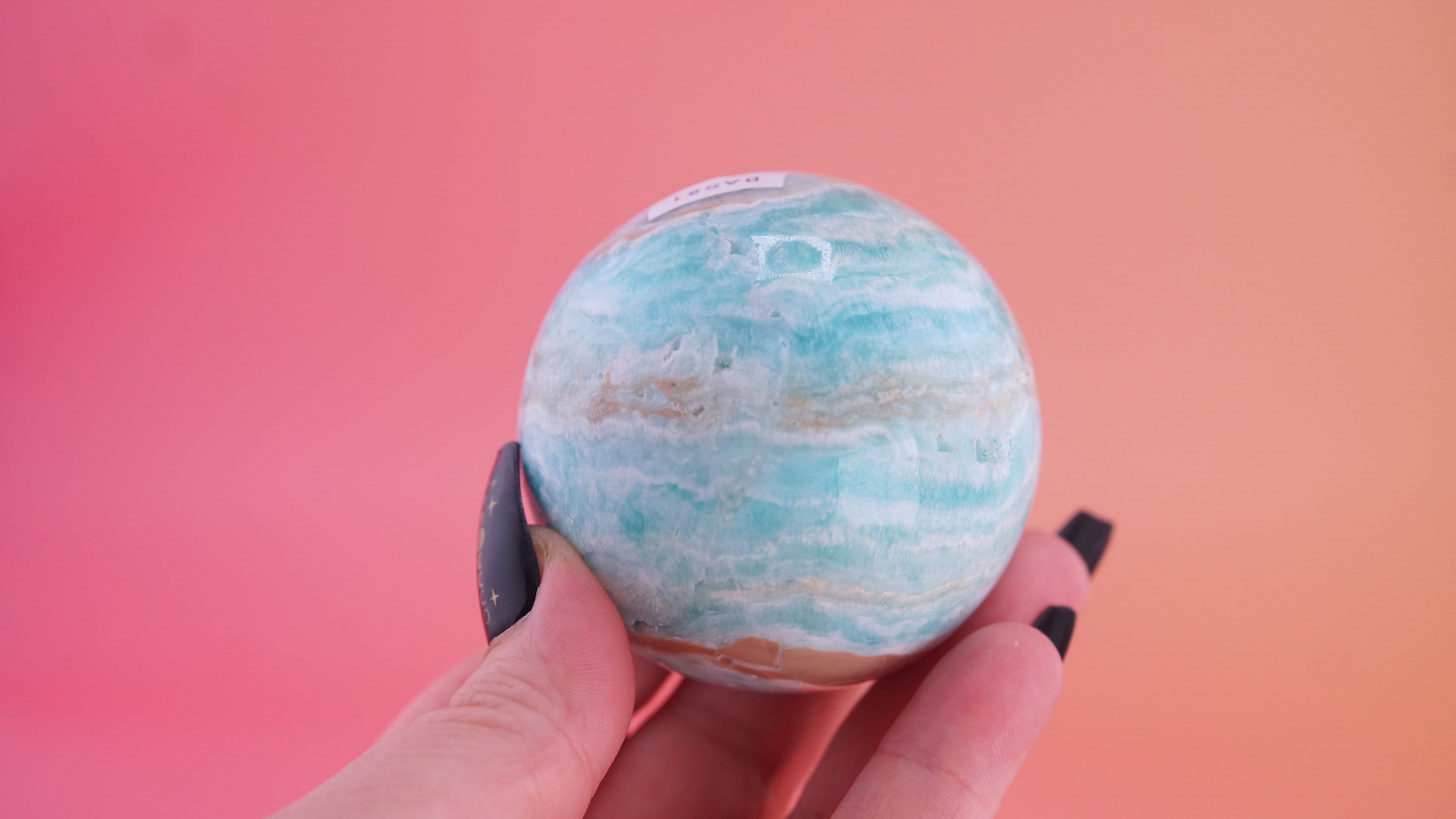 Blue Aragonite Calcite Sphere From Pakistan