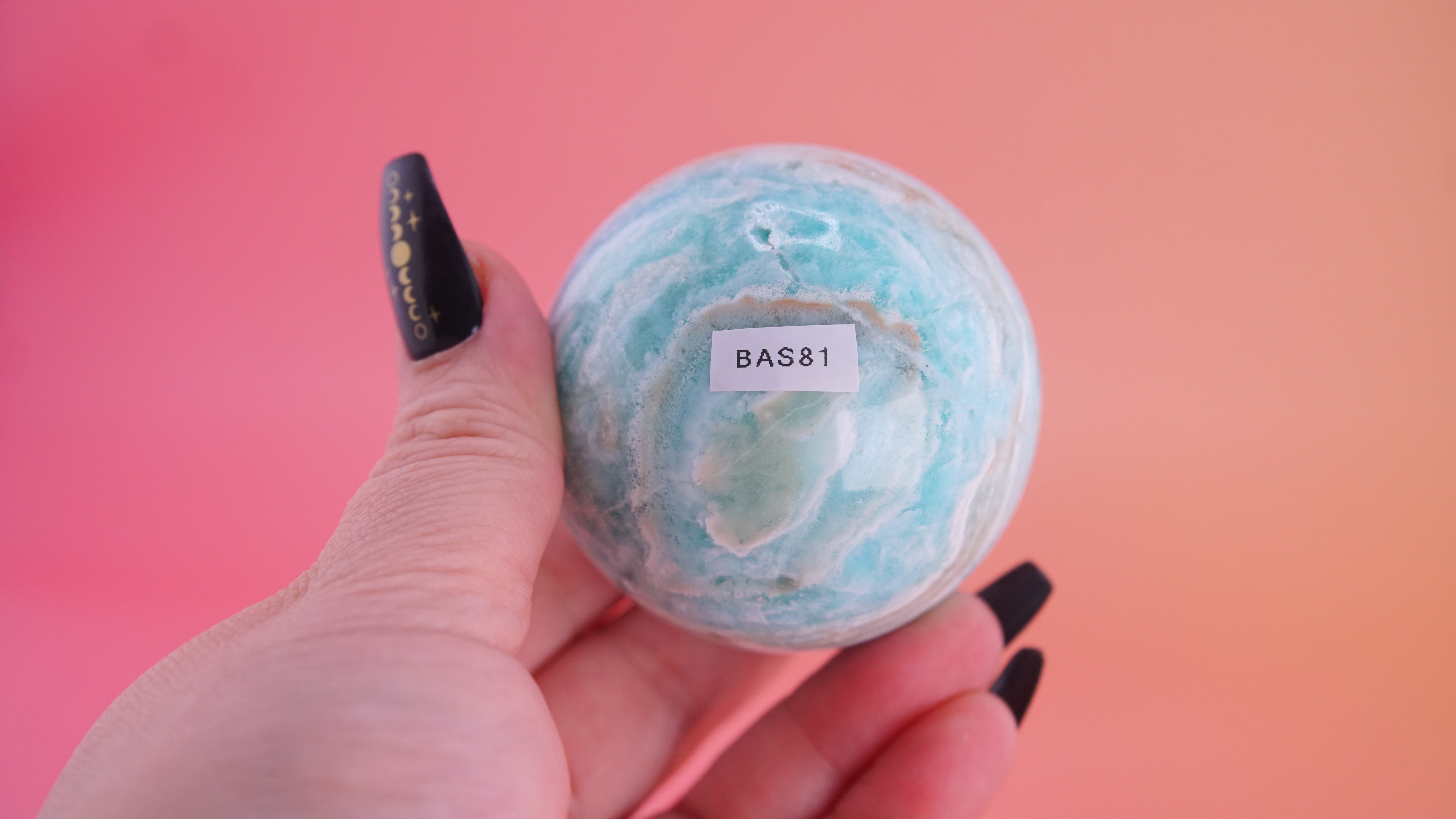 Blue Aragonite Calcite Sphere From Pakistan