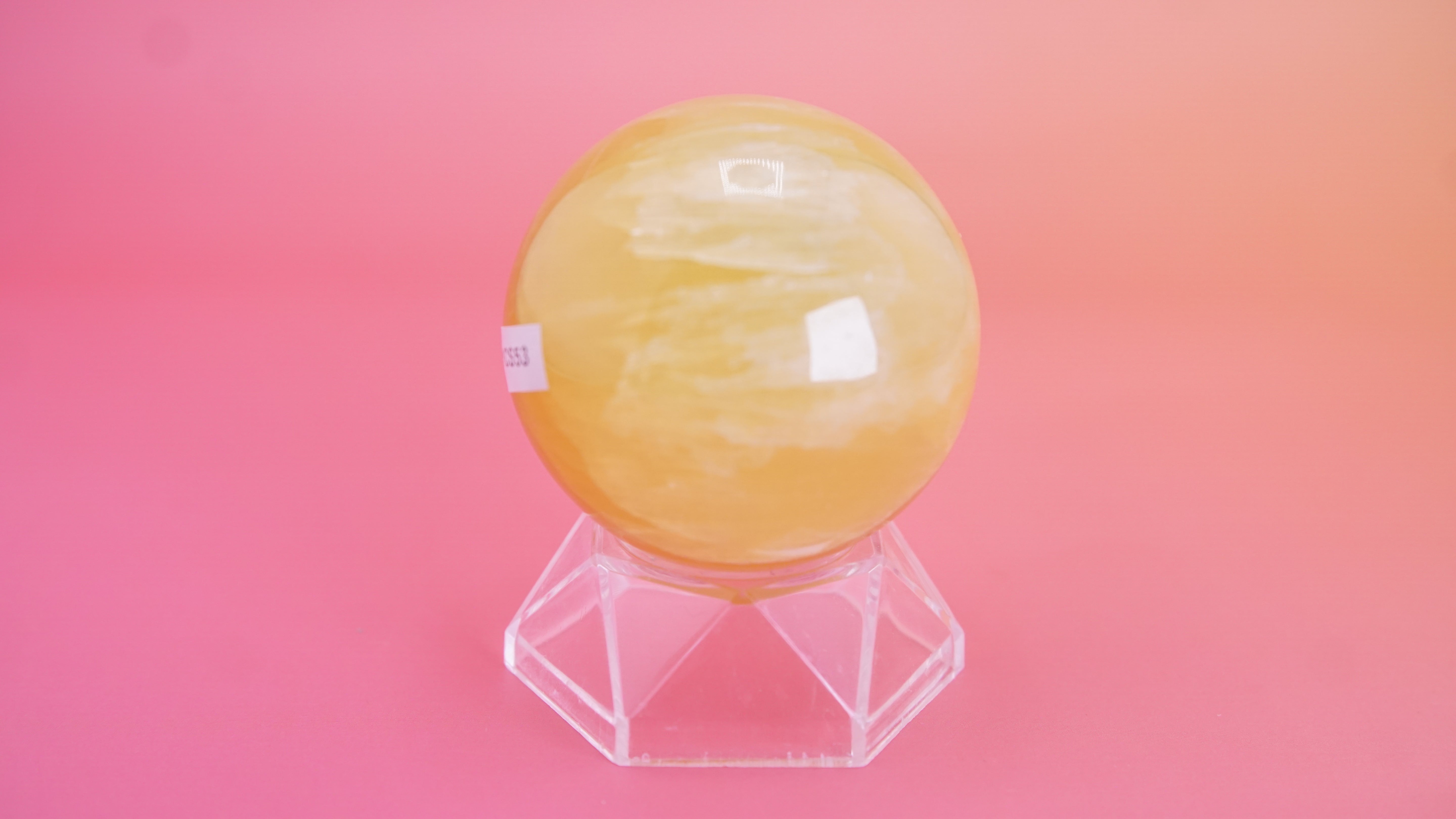 Lemon Calcite Sphere From Pakistan