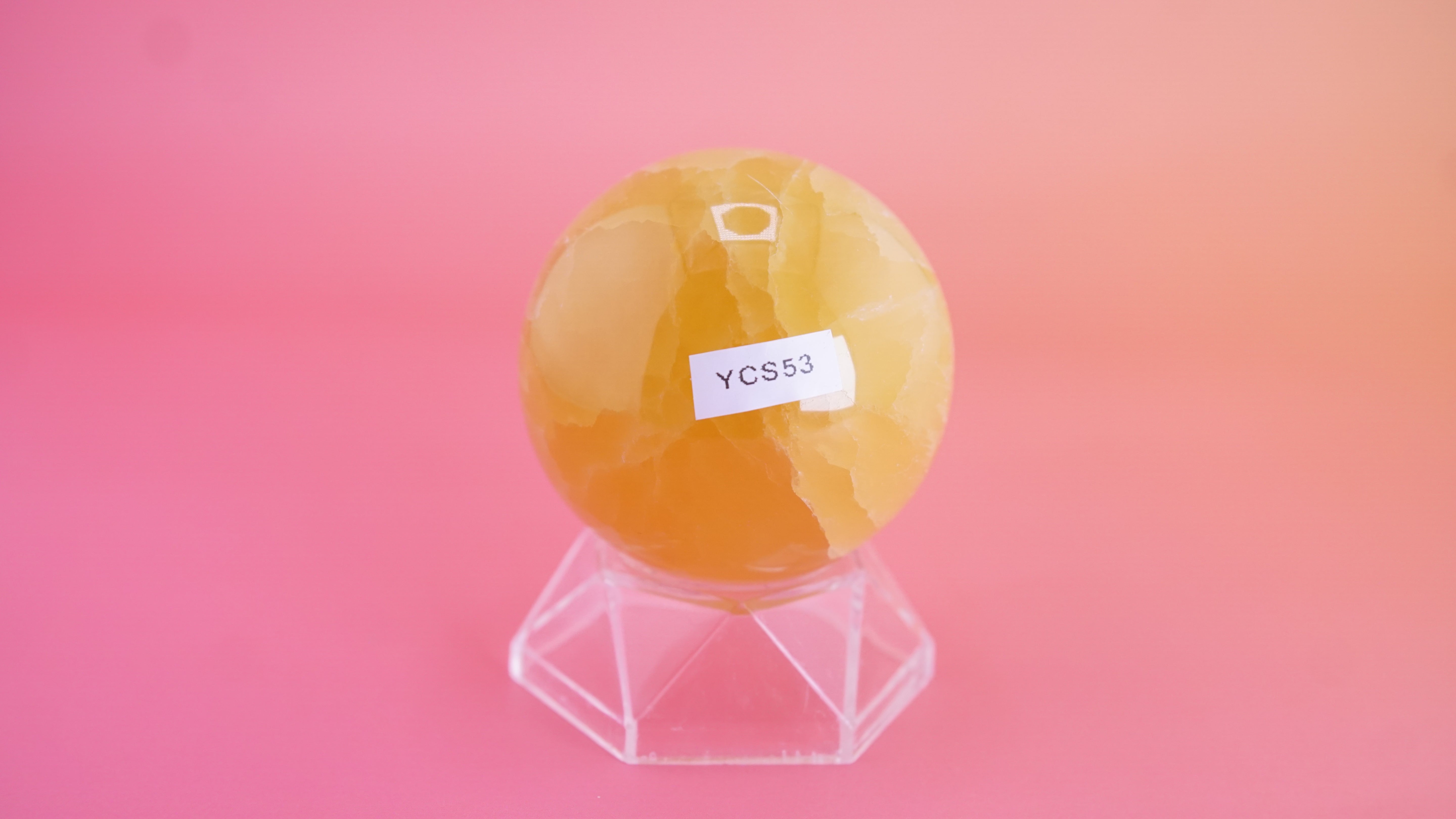 Lemon Calcite Sphere From Pakistan