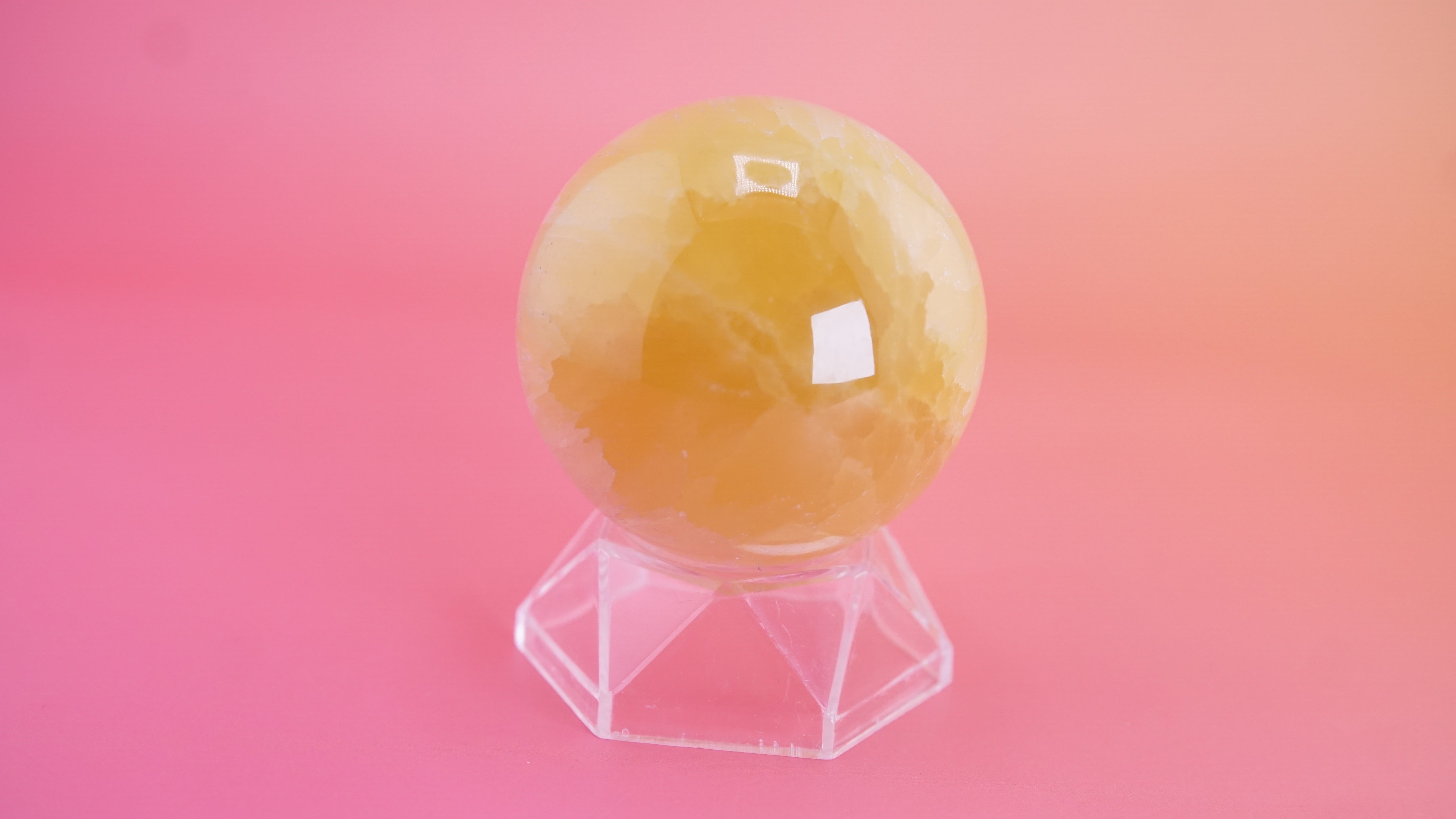 Lemon Calcite Sphere From Pakistan
