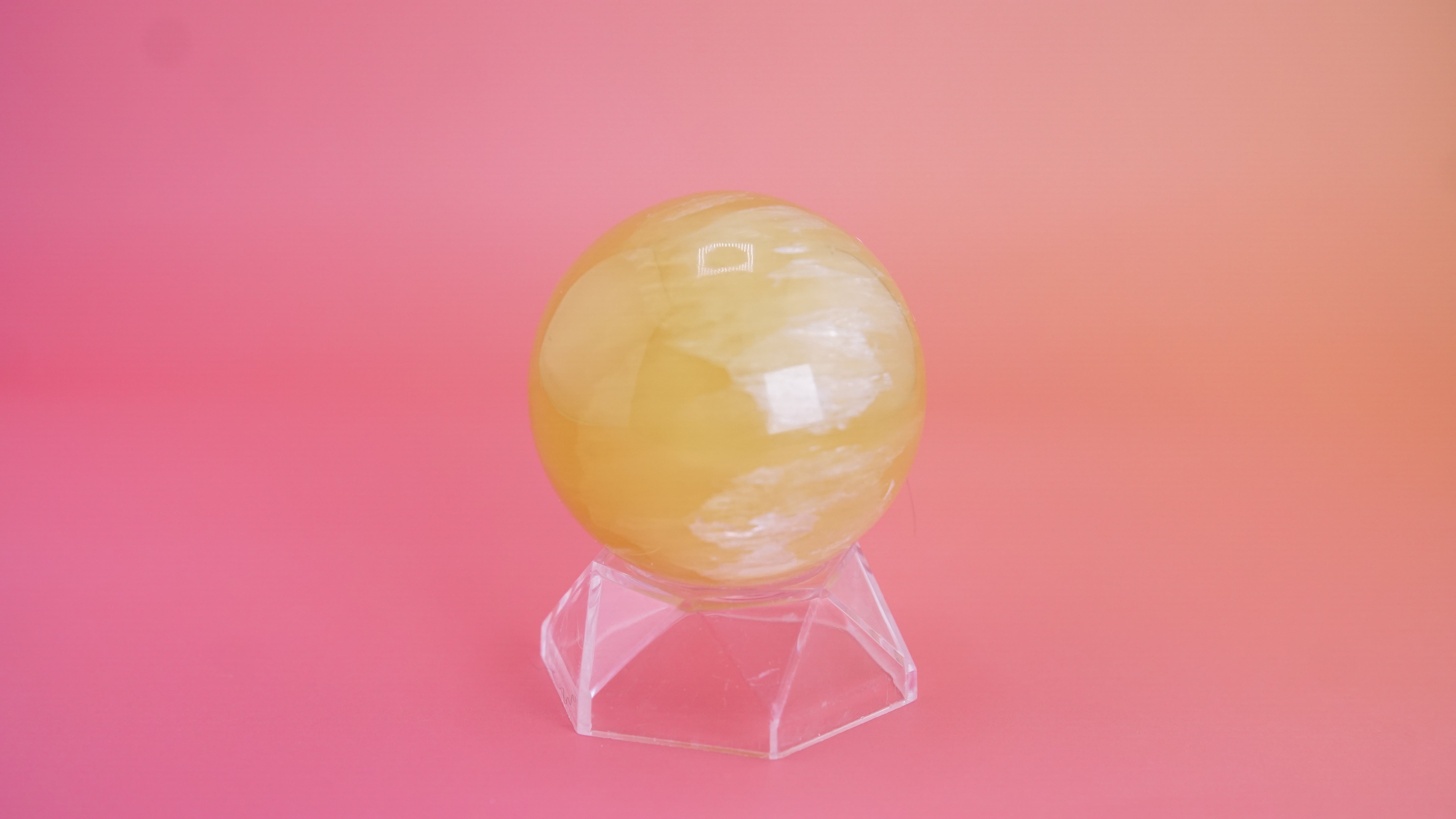 Lemon Calcite Sphere From Pakistan