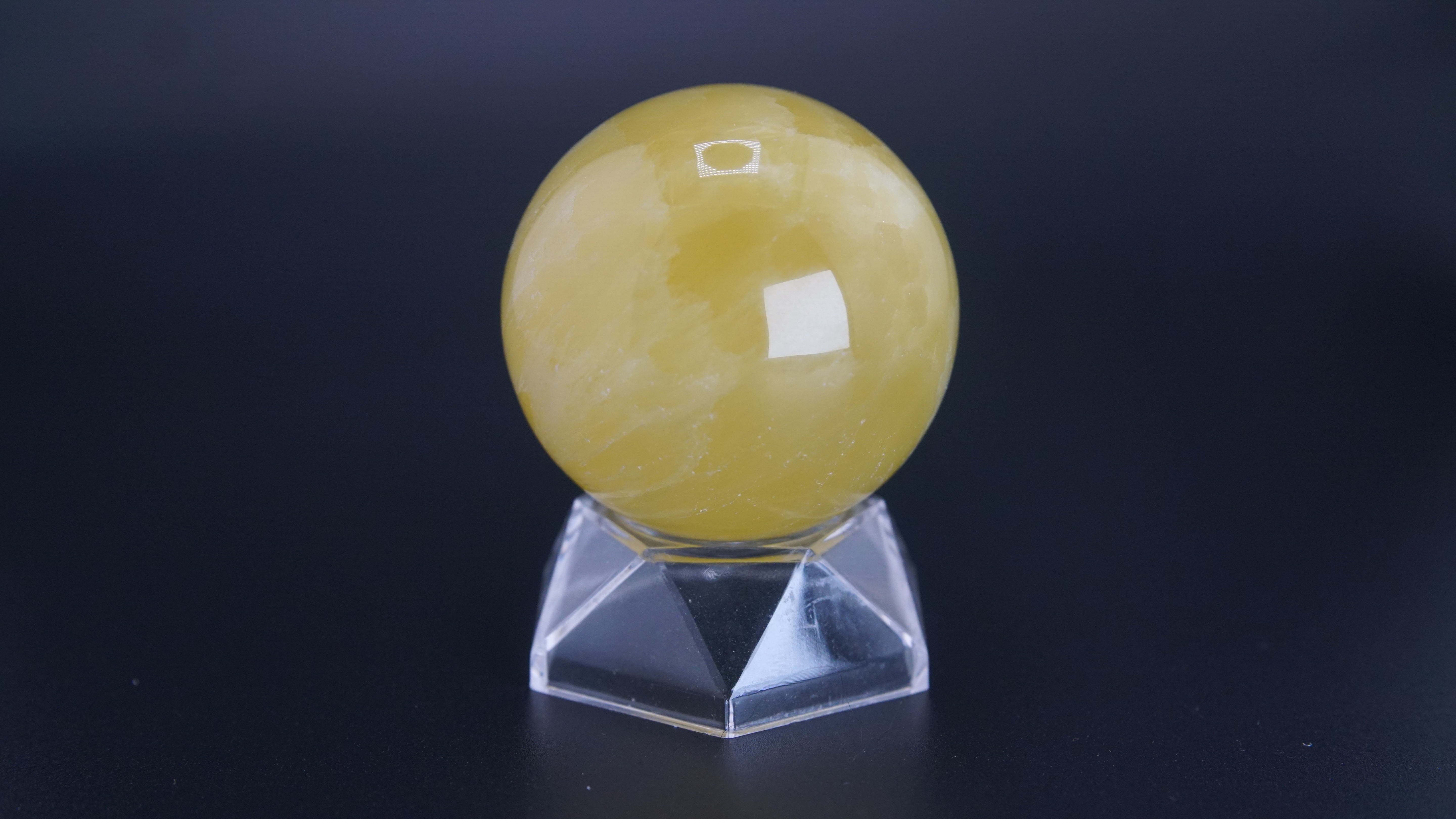 Lemon Calcite Sphere From Pakistan