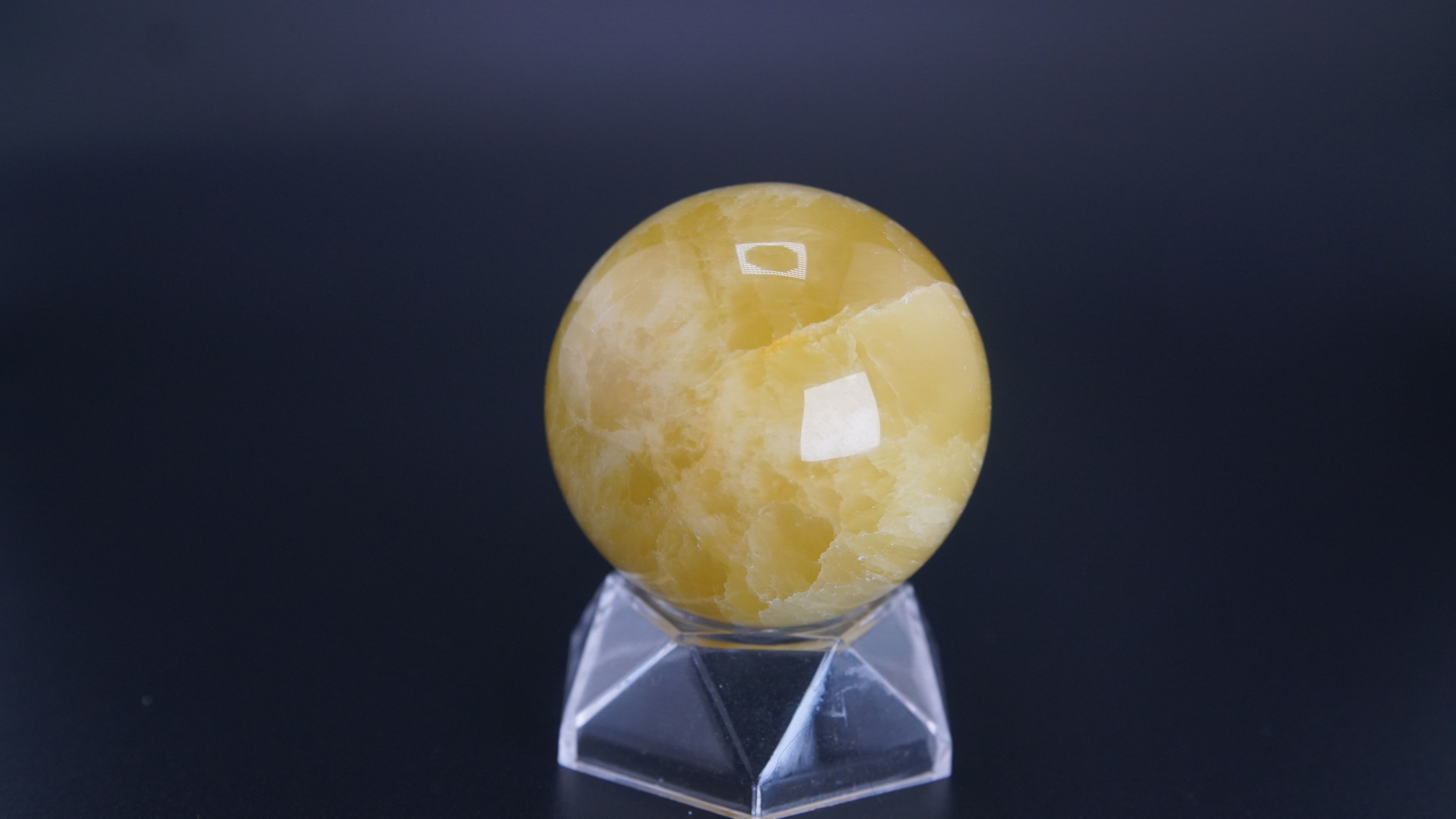 Lemon Calcite Sphere From Pakistan