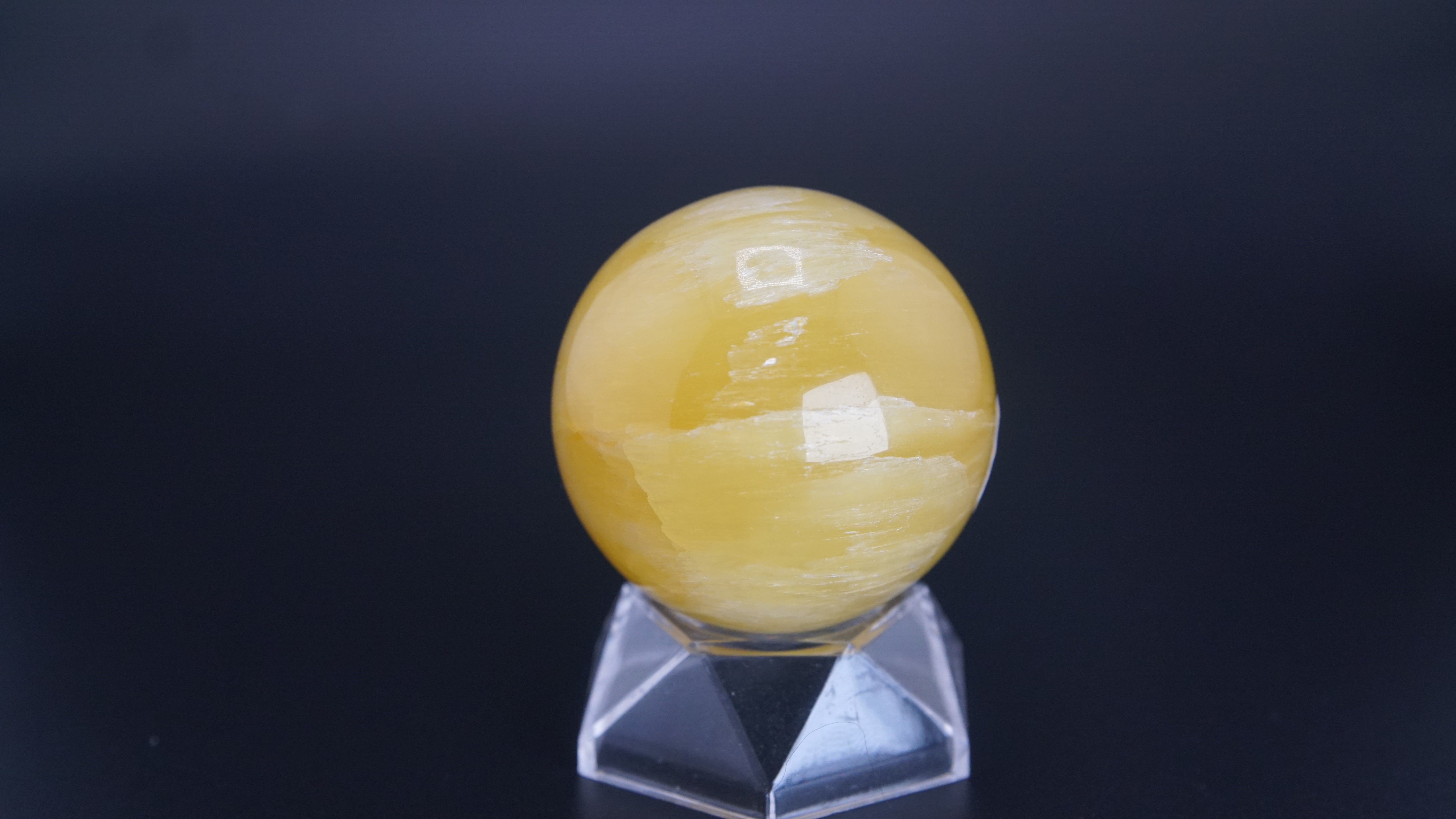 Lemon Calcite Sphere From Pakistan