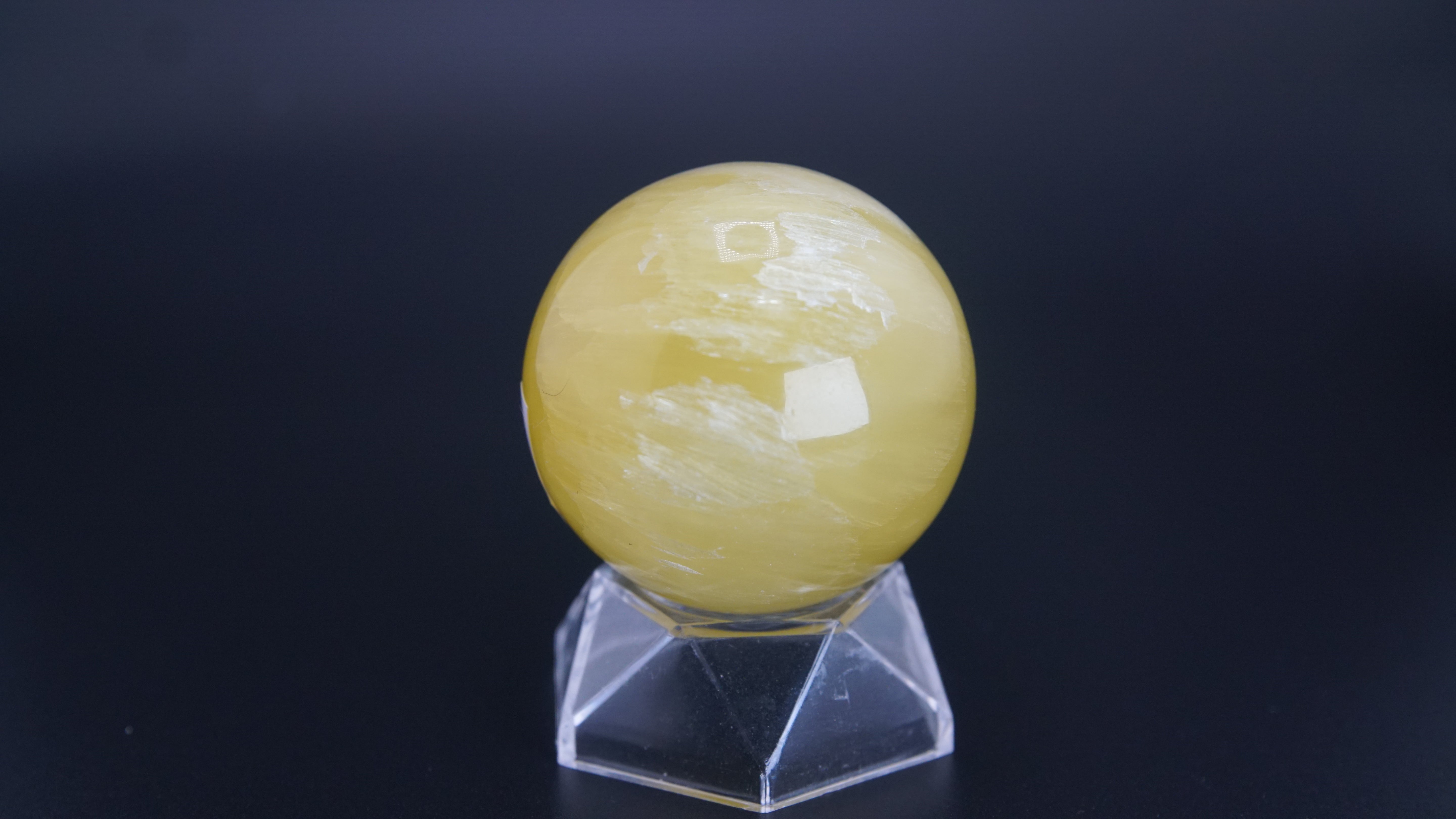 Lemon Calcite Sphere From Pakistan